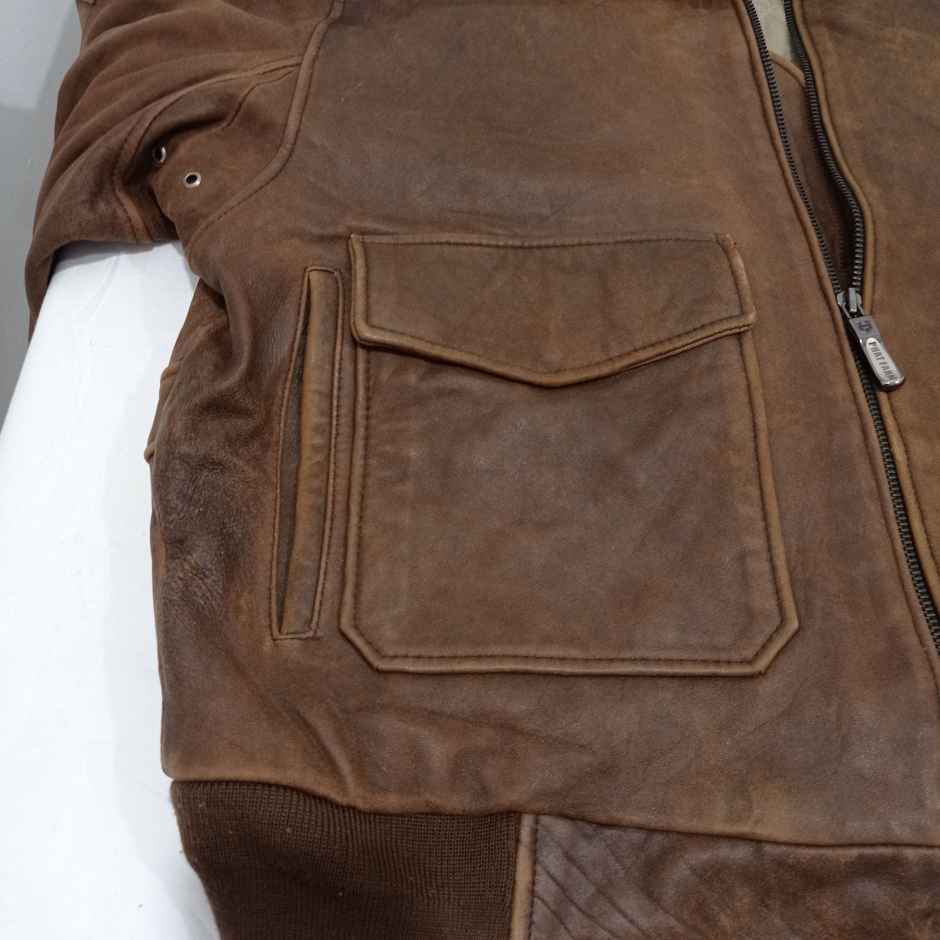 Phat Farm VINTAGE PHAT FARM GENUINE LEATHER JACKET Size US XXL / EU 58 / 5 - 6 Thumbnail