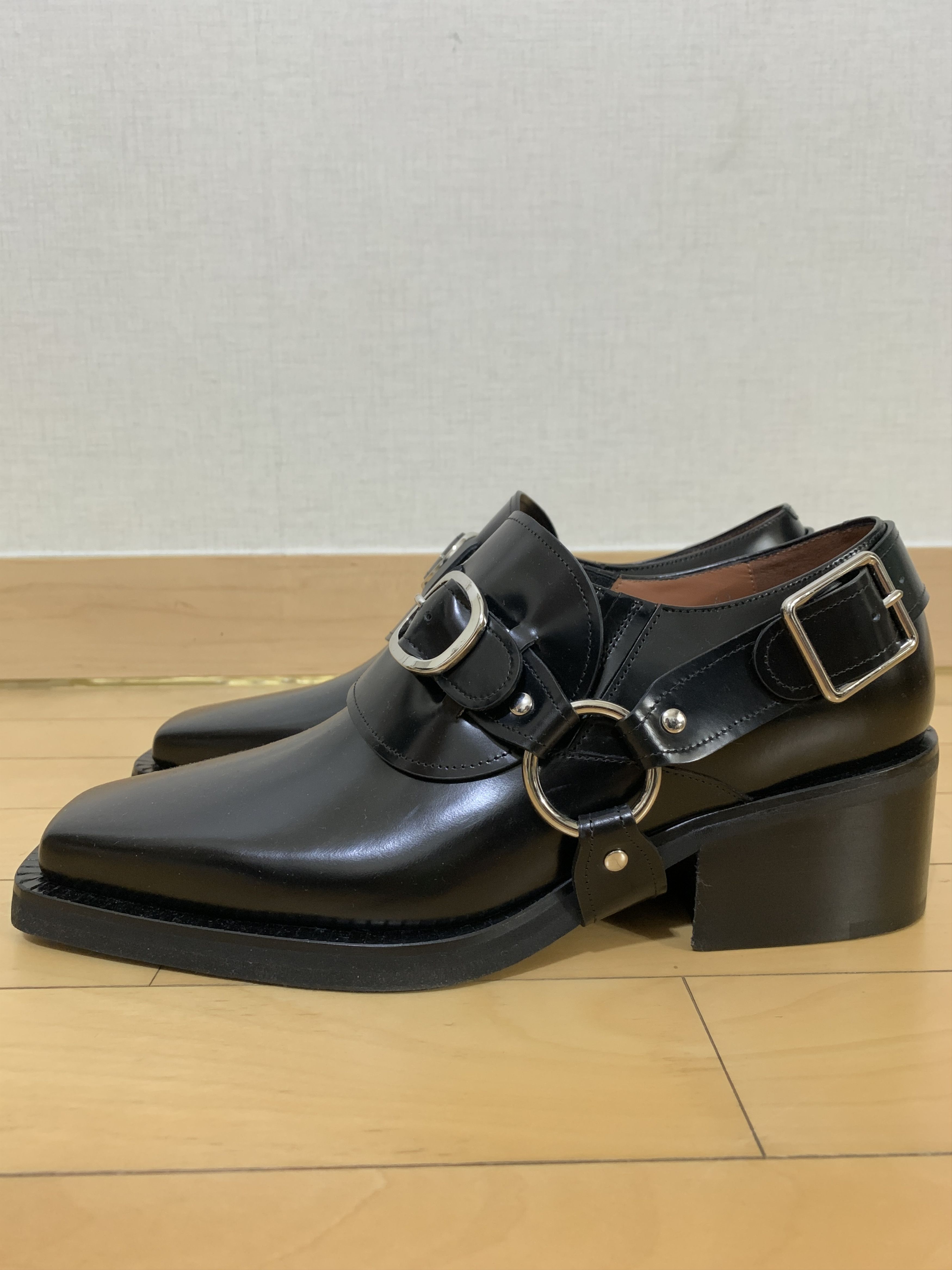 Y/Project Buckle Strap Black Loafers Size US 8 / EU 41 - 1 Thumbnail