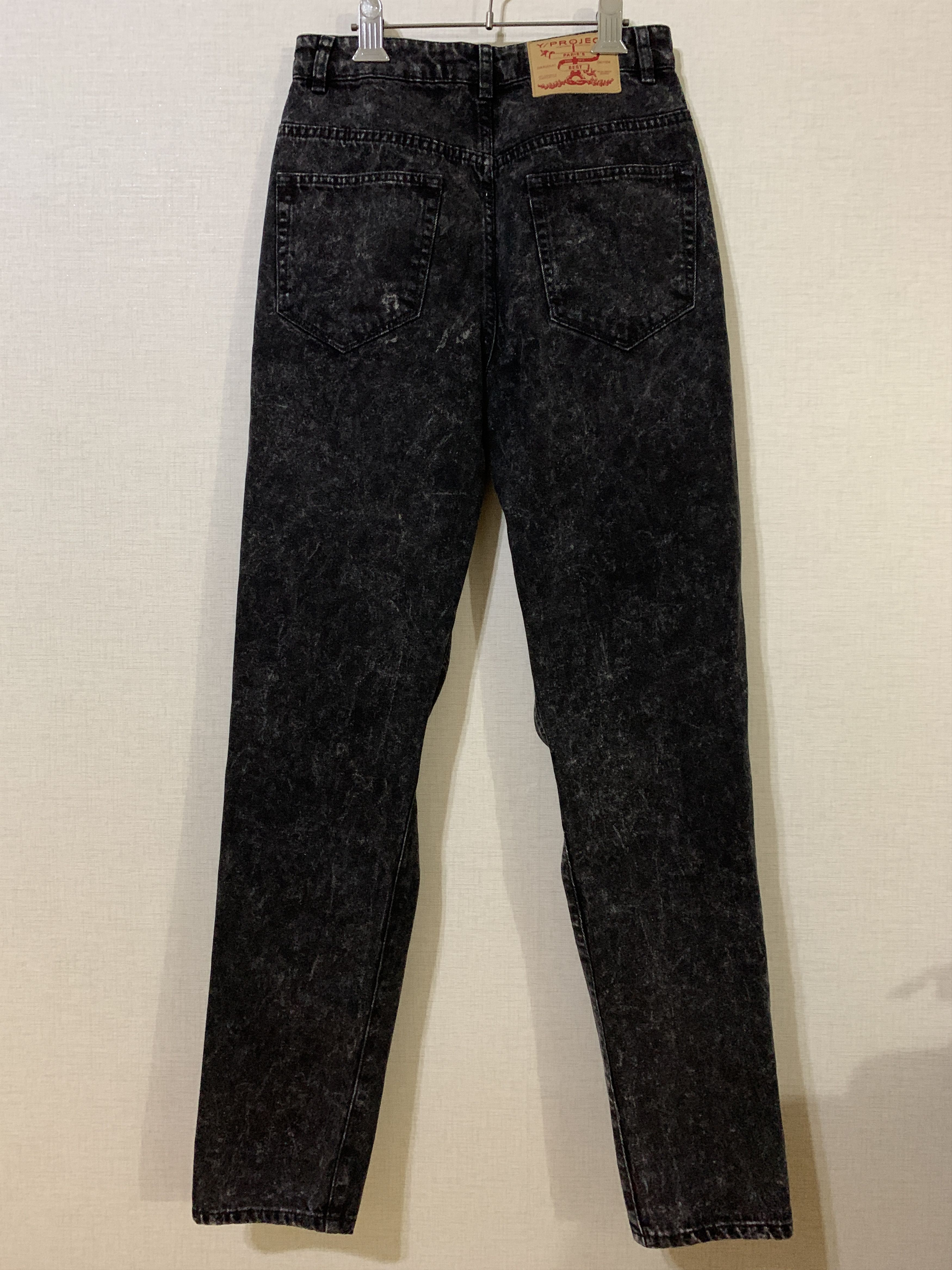 Y/Project Ruffle Black Washed Denim Jeans Size US 28 / EU 44 - 5 Thumbnail