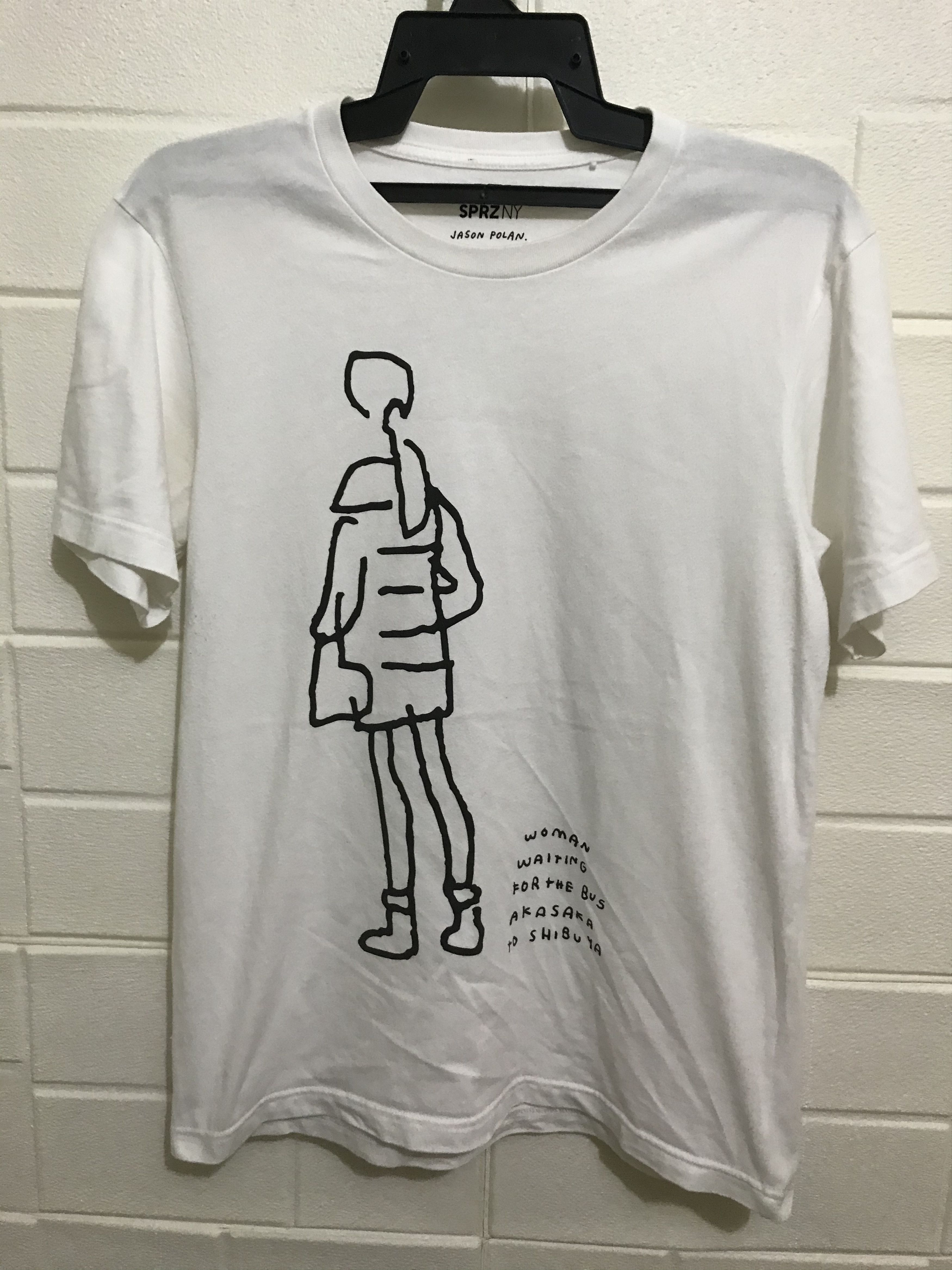 image of Edition Japan Jason Polan T-Shirt in White, Men's (Size Medium)