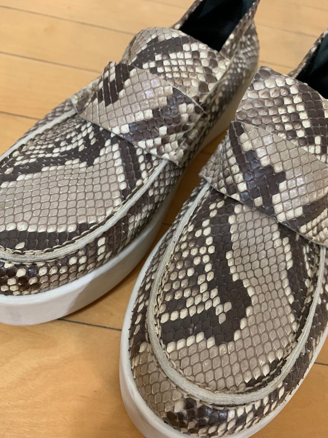Celine Old Celine Archive Real Python Leather Loafers Size US 8.5 / IT 38.5 - 10 Thumbnail