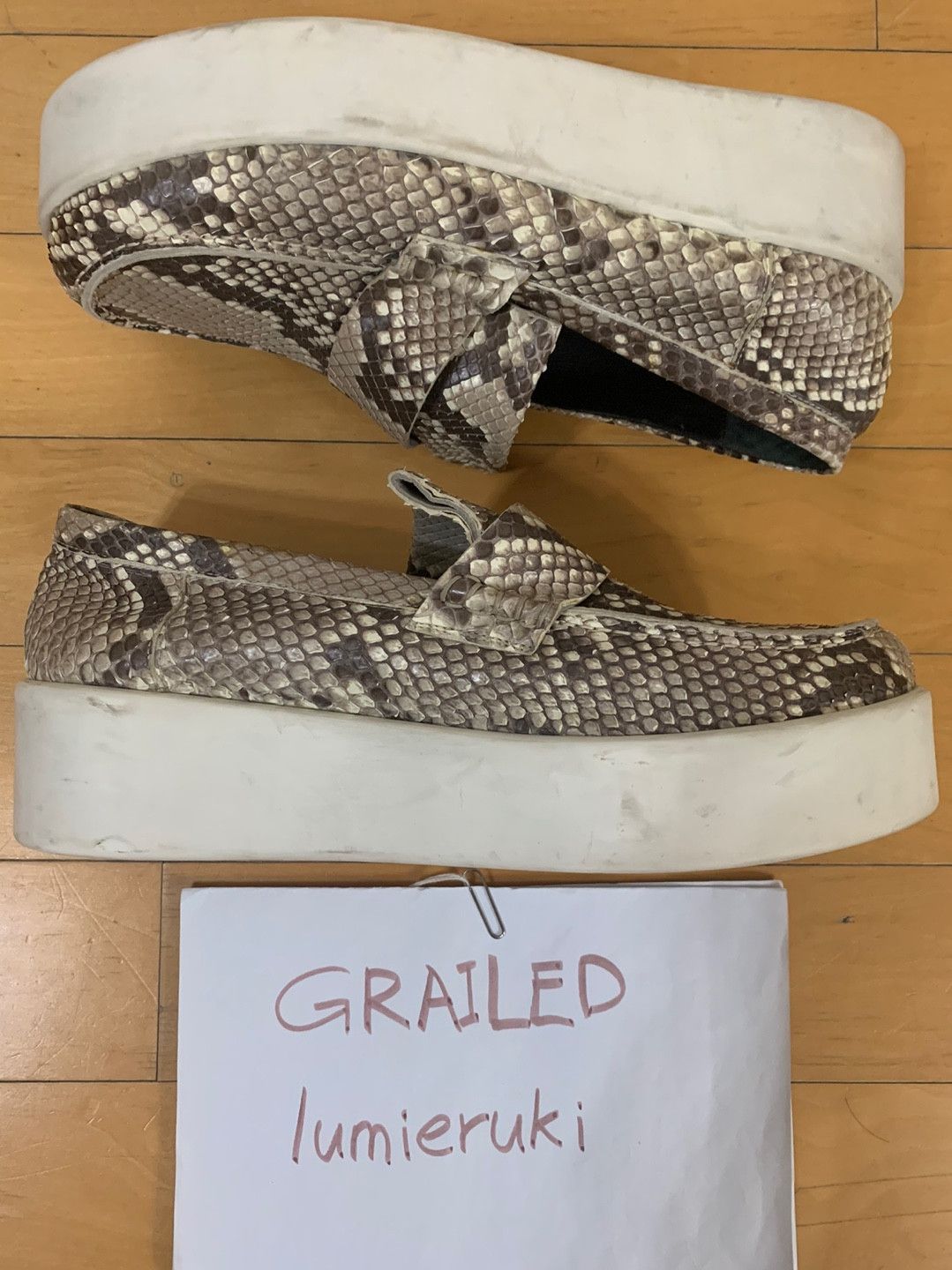 Celine Old Celine Archive Real Python Leather Loafers Size US 8.5 / IT 38.5 - 2 Thumbnail