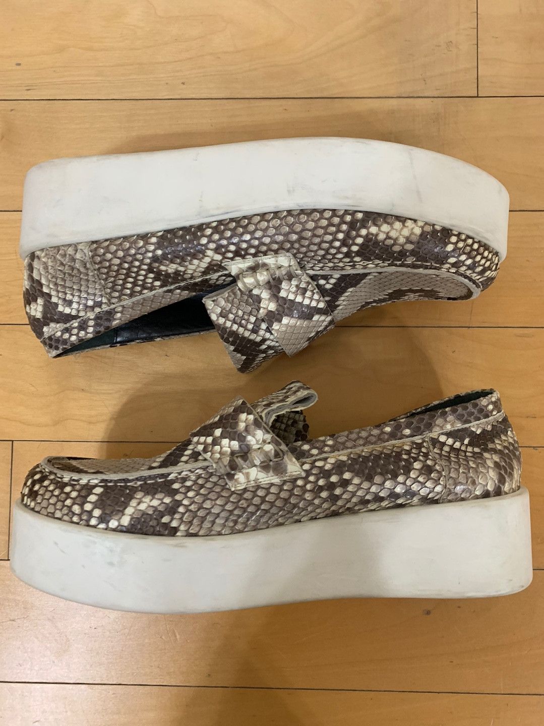 Celine Old Celine Archive Real Python Leather Loafers Size US 8.5 / IT 38.5 - 1 Thumbnail