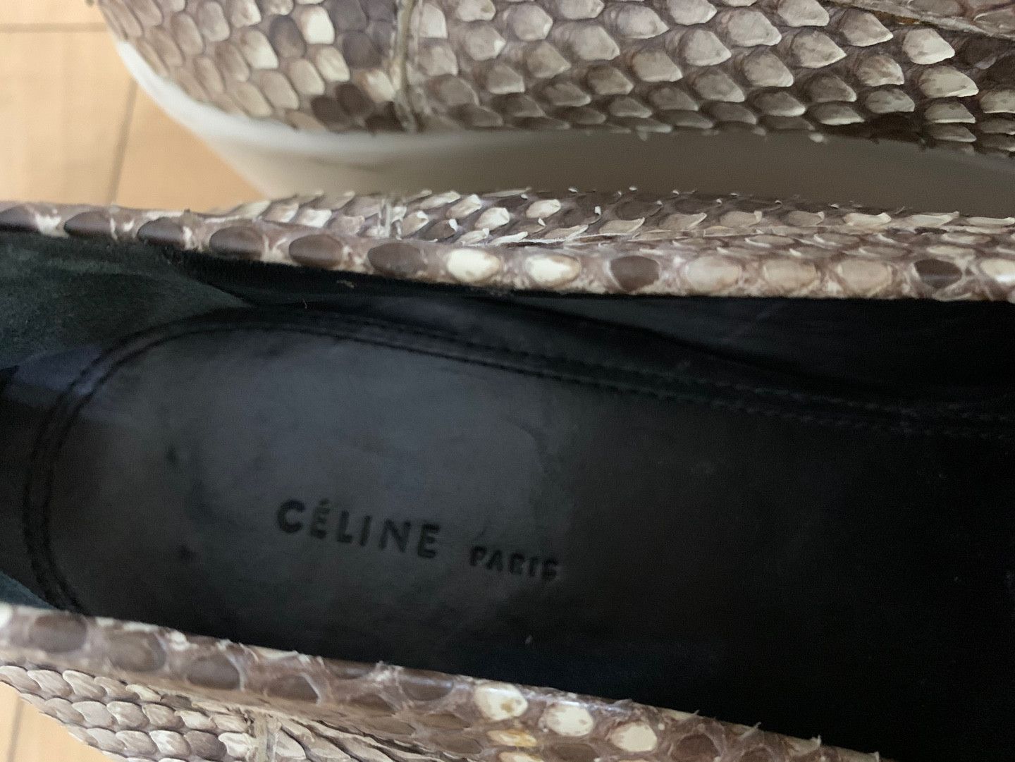 Celine Old Celine Archive Real Python Leather Loafers Size US 8.5 / IT 38.5 - 3 Thumbnail