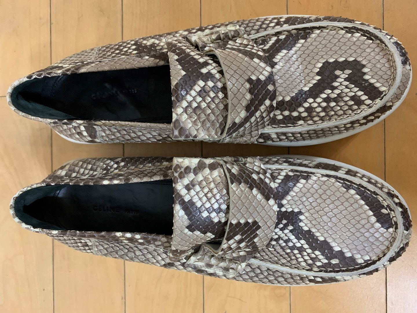Celine Old Celine Archive Real Python Leather Loafers Size US 8.5 / IT 38.5 - 9 Thumbnail