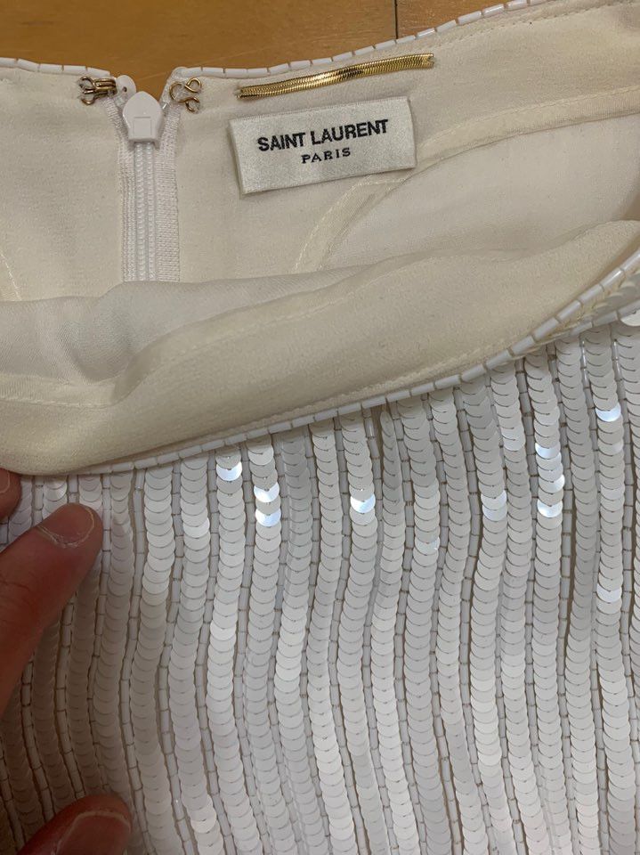 Saint Laurent Paris Holy Grail 13SS Luxury Sequin Silk Top Size US S / EU 44-46 / 1 - 3 Thumbnail