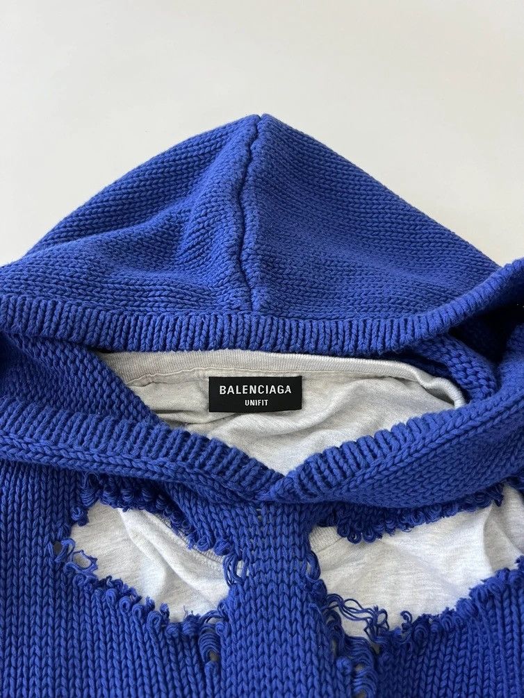 Balenciaga Balenciaga Campaign Logo Knit Hooded Double Layer Sweater Size US M / EU 48-50 / 2 - 3 Thumbnail