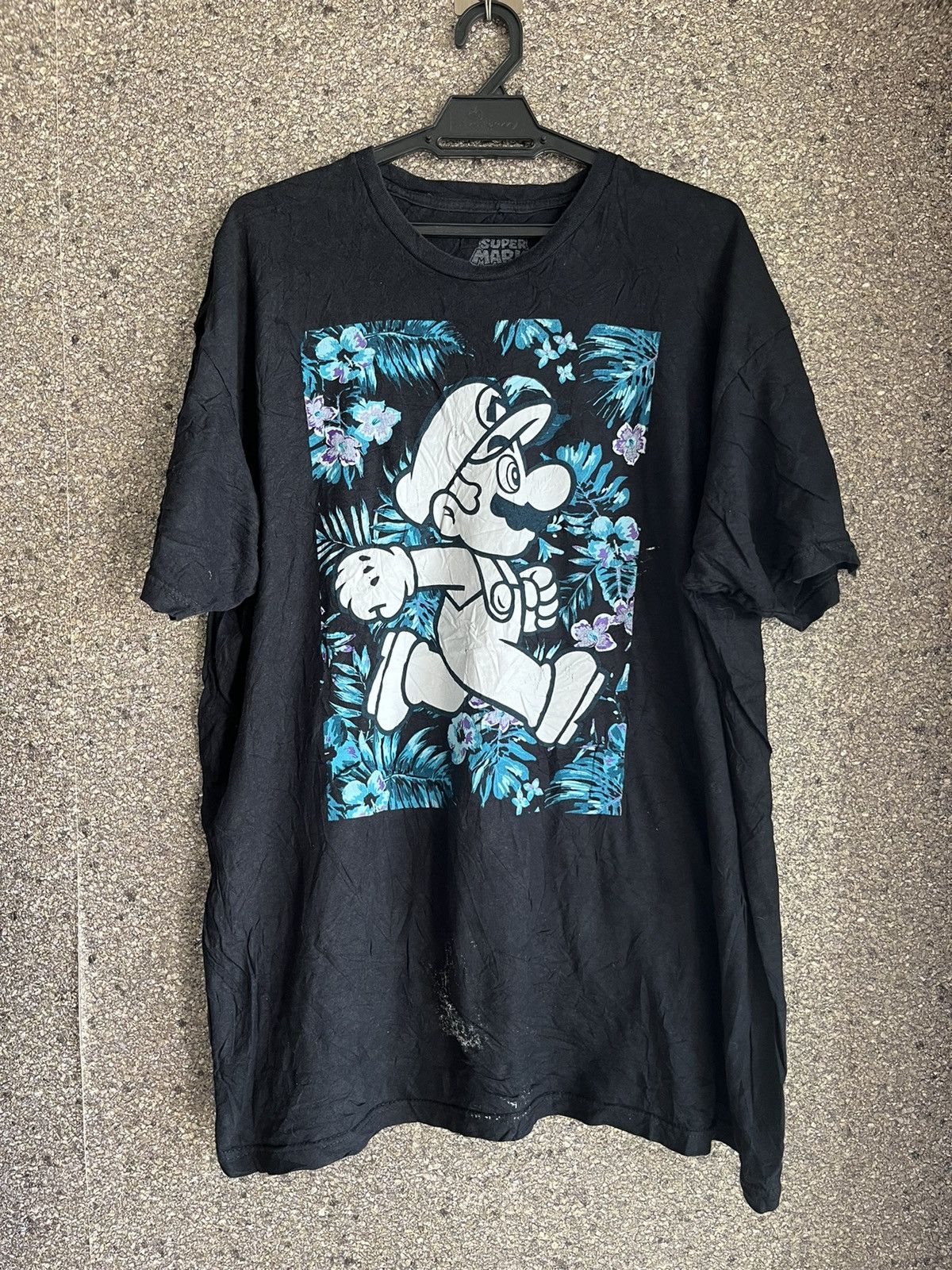 image of Vintage Super Mario Ft42 in Black, Men's (Size 2XL)