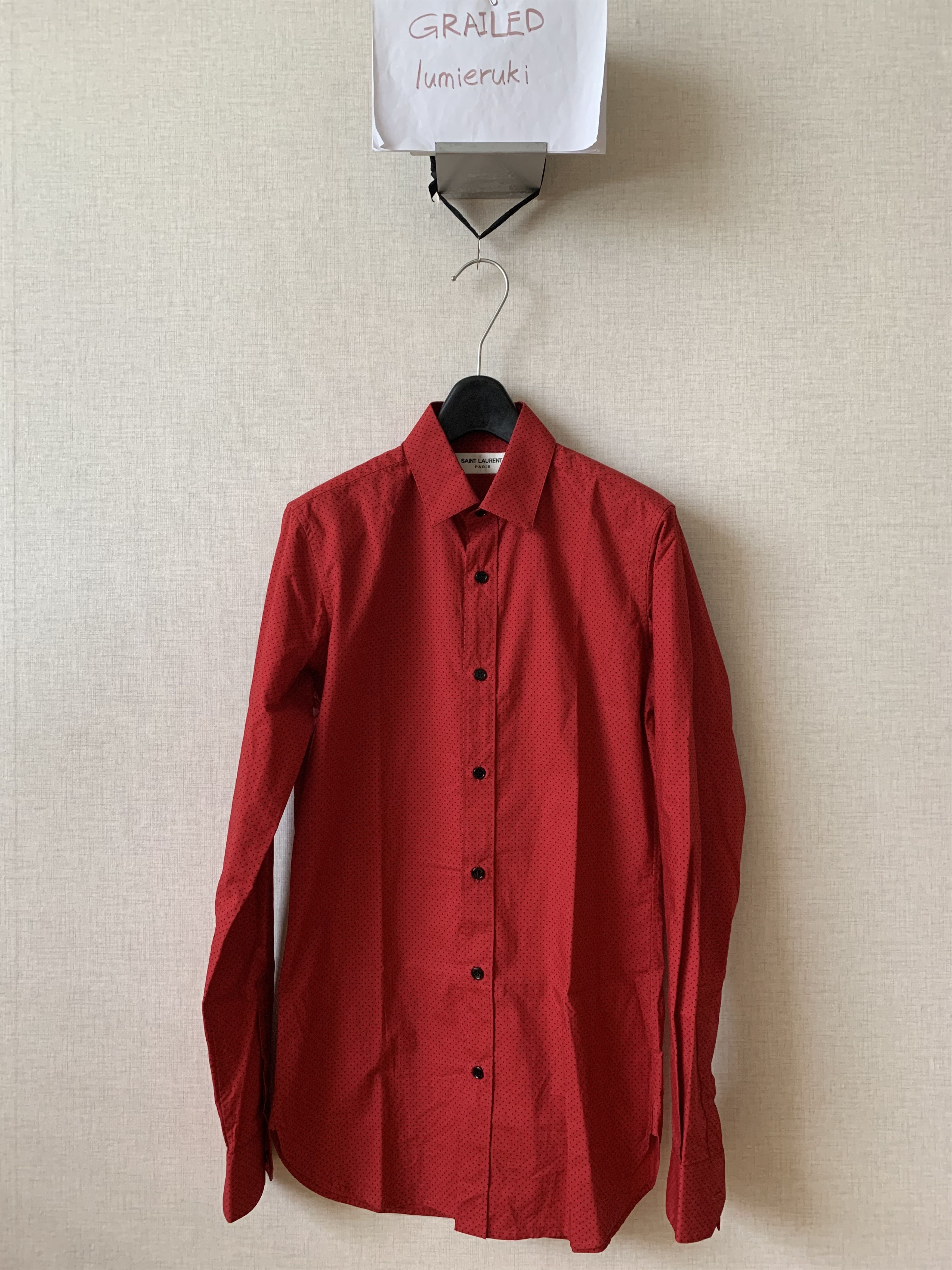 Saint Laurent Paris 14SS Red / Black Dots Shirts Size US S / EU 44-46 / 1 - 2 Thumbnail