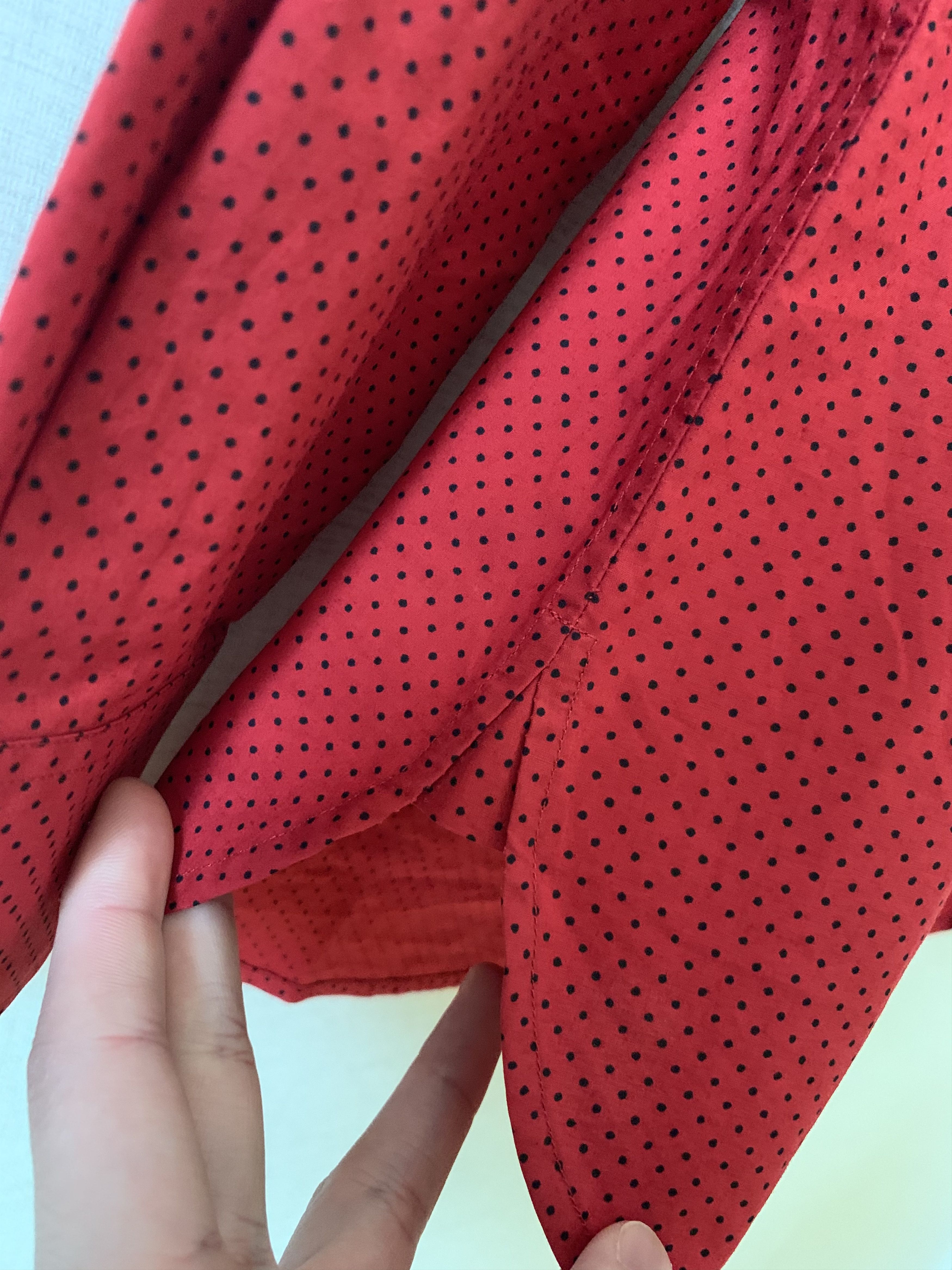 Saint Laurent Paris 14SS Red / Black Dots Shirts Size US S / EU 44-46 / 1 - 10 Thumbnail