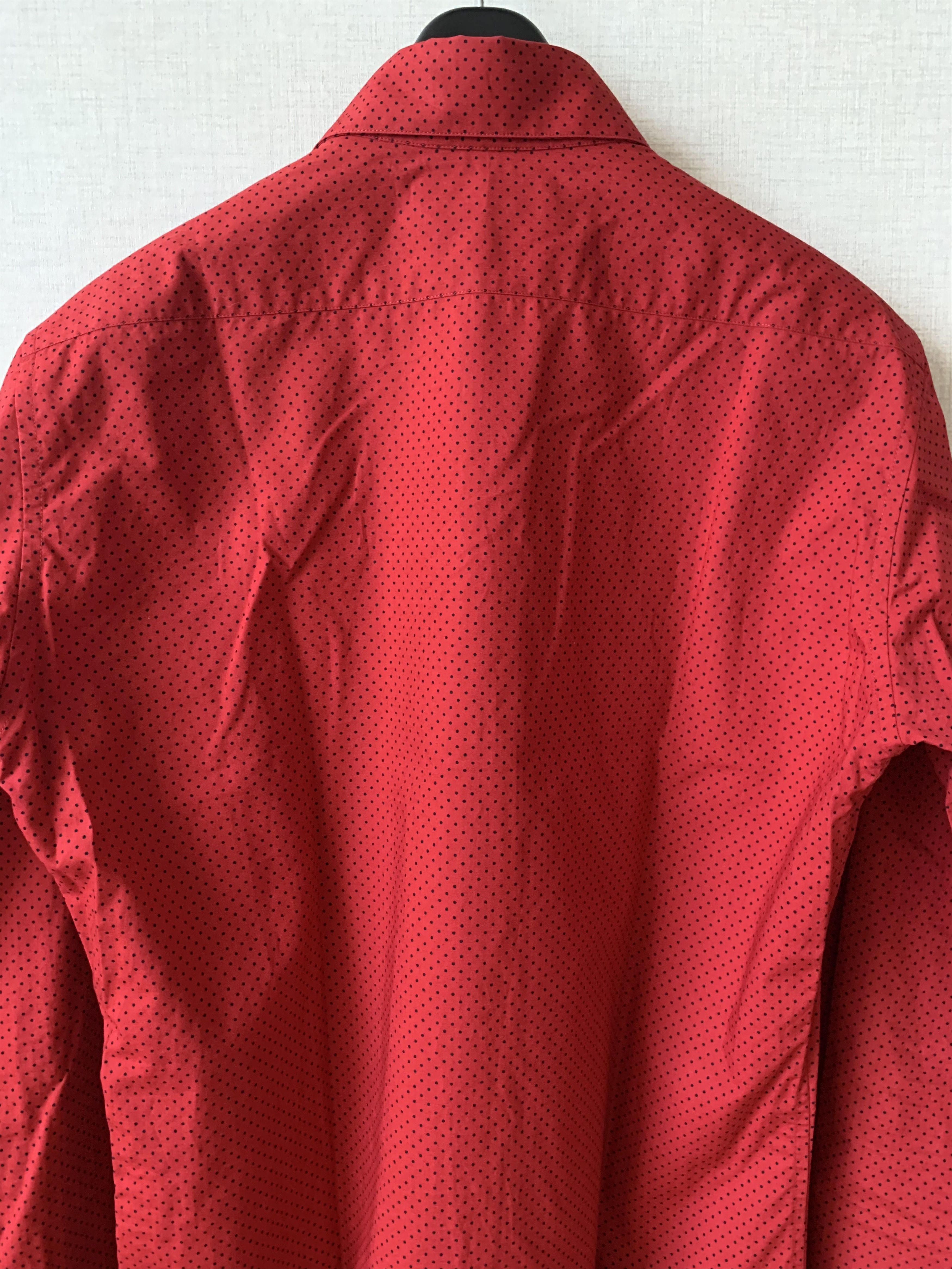 Saint Laurent Paris 14SS Red / Black Dots Shirts Size US S / EU 44-46 / 1 - 8 Thumbnail