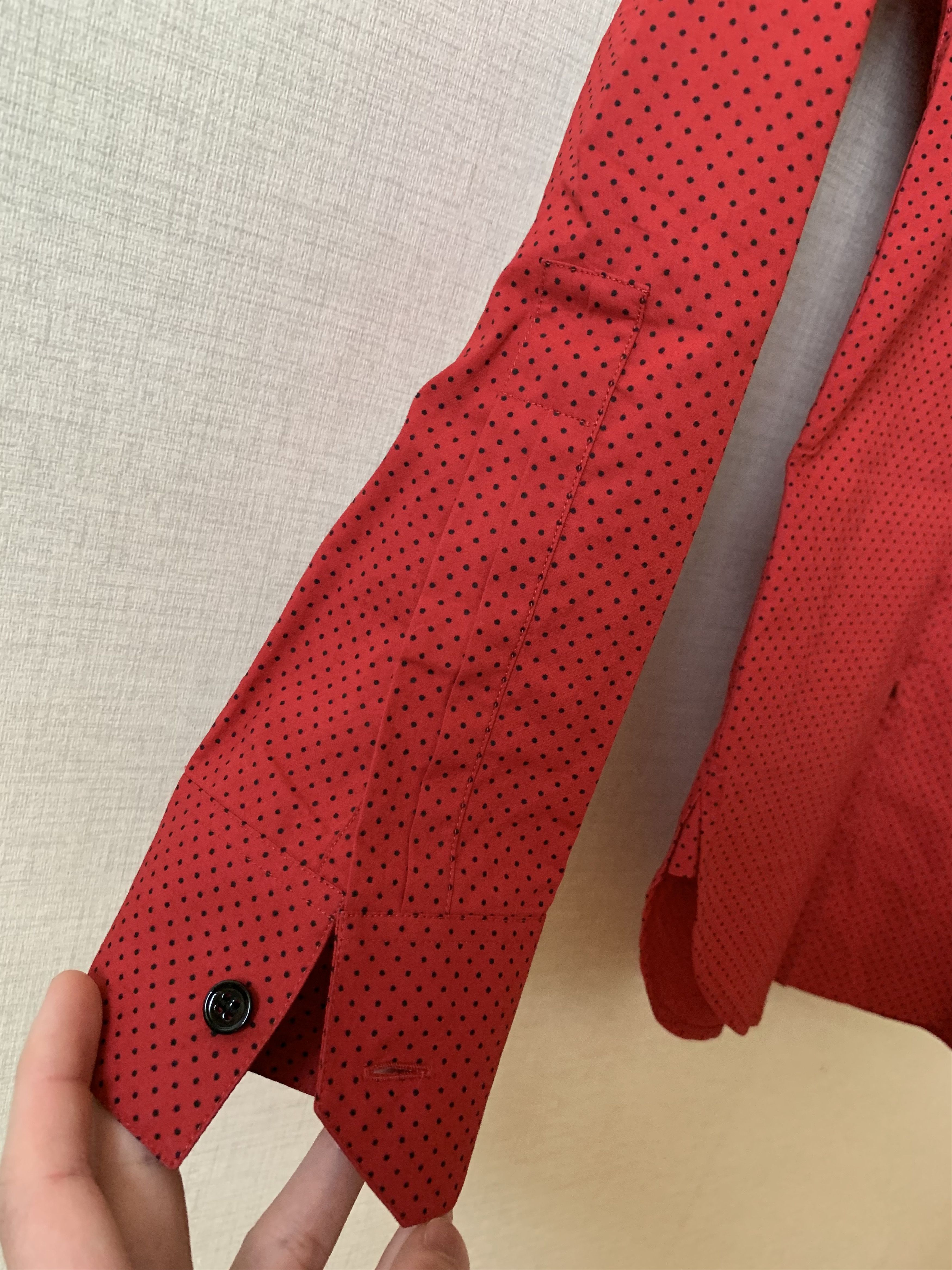 Saint Laurent Paris 14SS Red / Black Dots Shirts Size US S / EU 44-46 / 1 - 9 Thumbnail