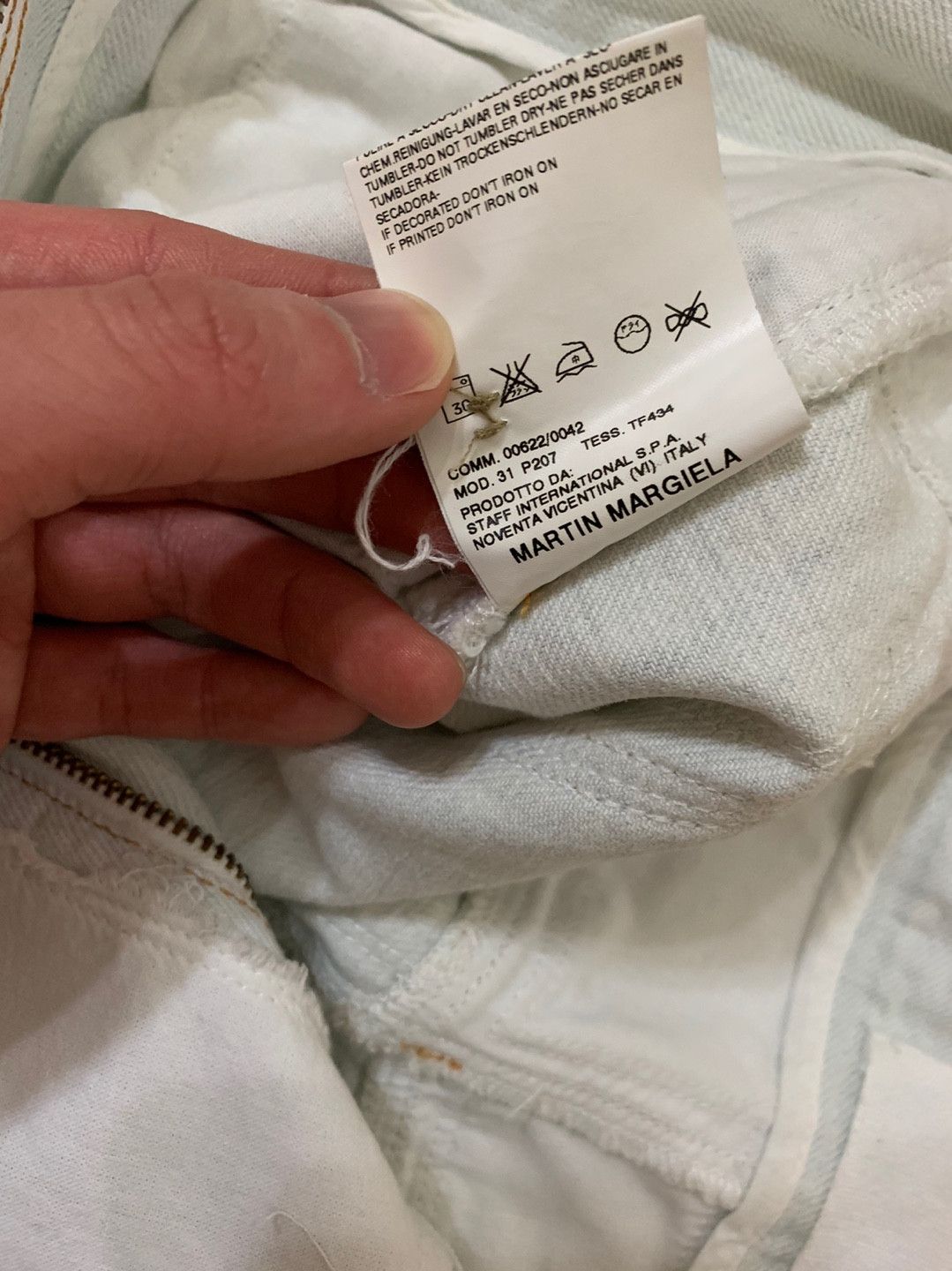 Maison Margiela Archive Artisanal 04 Rough Cutting White Denim Size US 30 / EU 46 - 5 Thumbnail