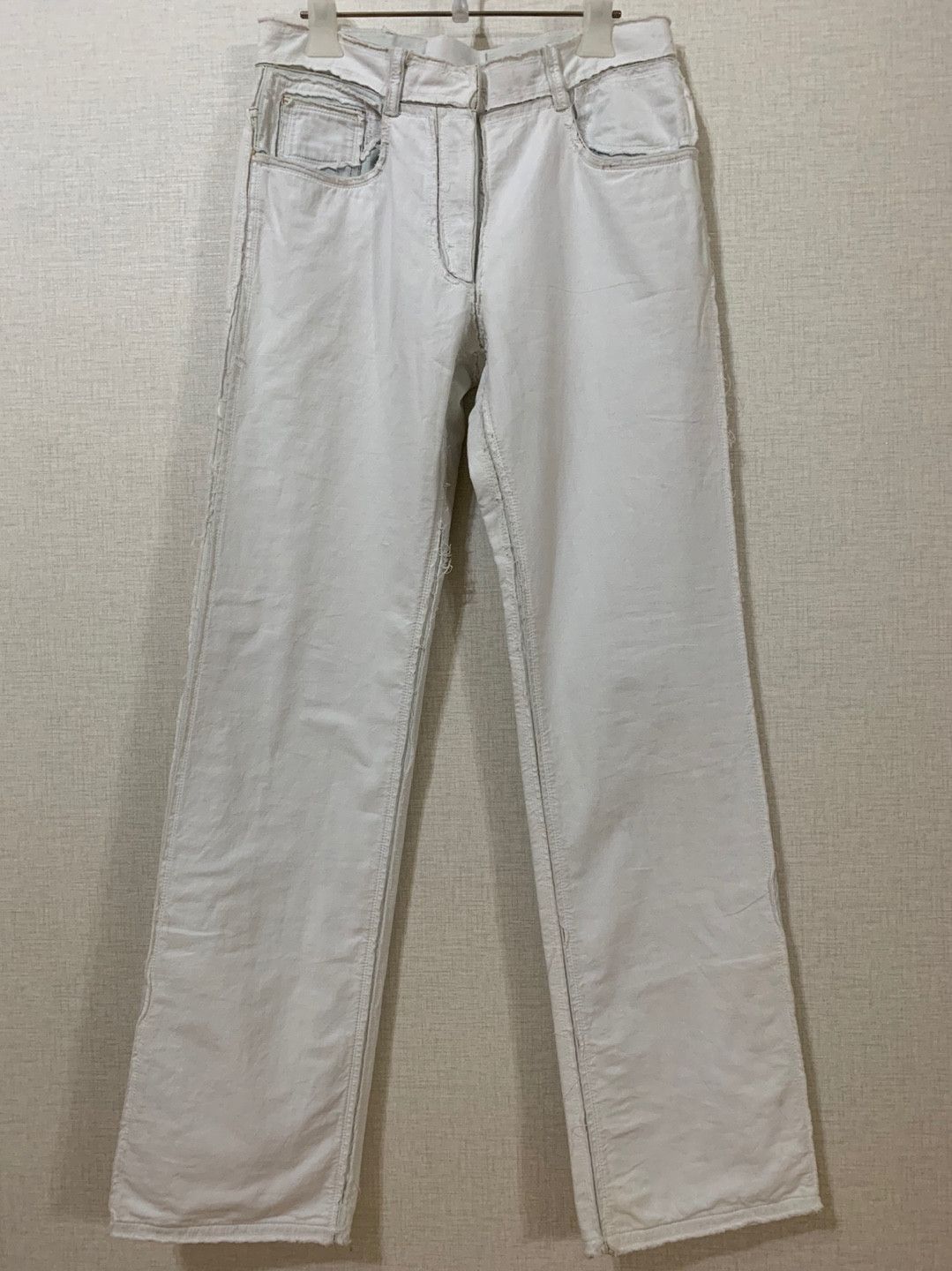 Maison Margiela Archive Artisanal 04 Rough Cutting White Denim Size US 30 / EU 46 - 1 Thumbnail