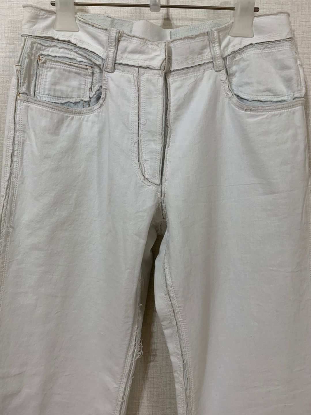 Maison Margiela Archive Artisanal 04 Rough Cutting White Denim Size US 30 / EU 46 - 8 Thumbnail