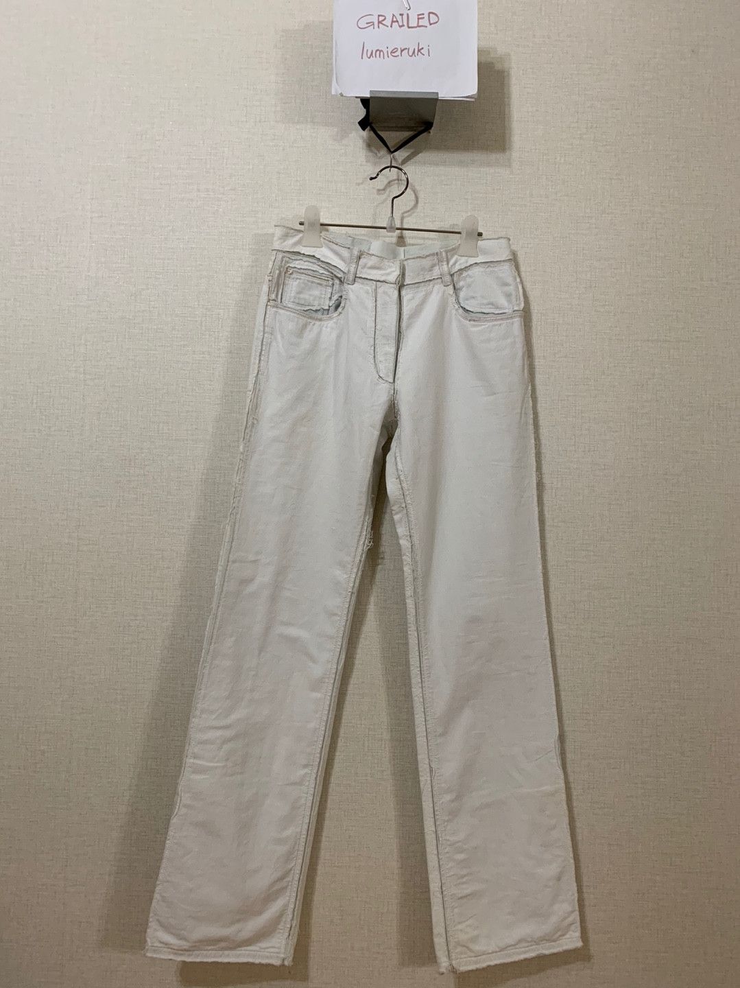 Maison Margiela Archive Artisanal 04 Rough Cutting White Denim Size US 30 / EU 46 - 2 Thumbnail