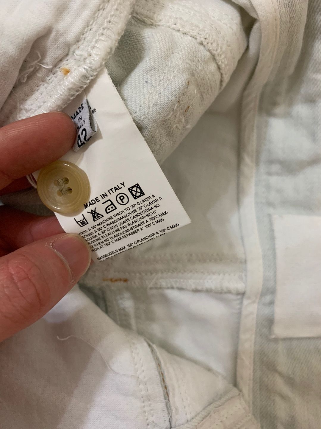 Maison Margiela Archive Artisanal 04 Rough Cutting White Denim Size US 30 / EU 46 - 4 Thumbnail