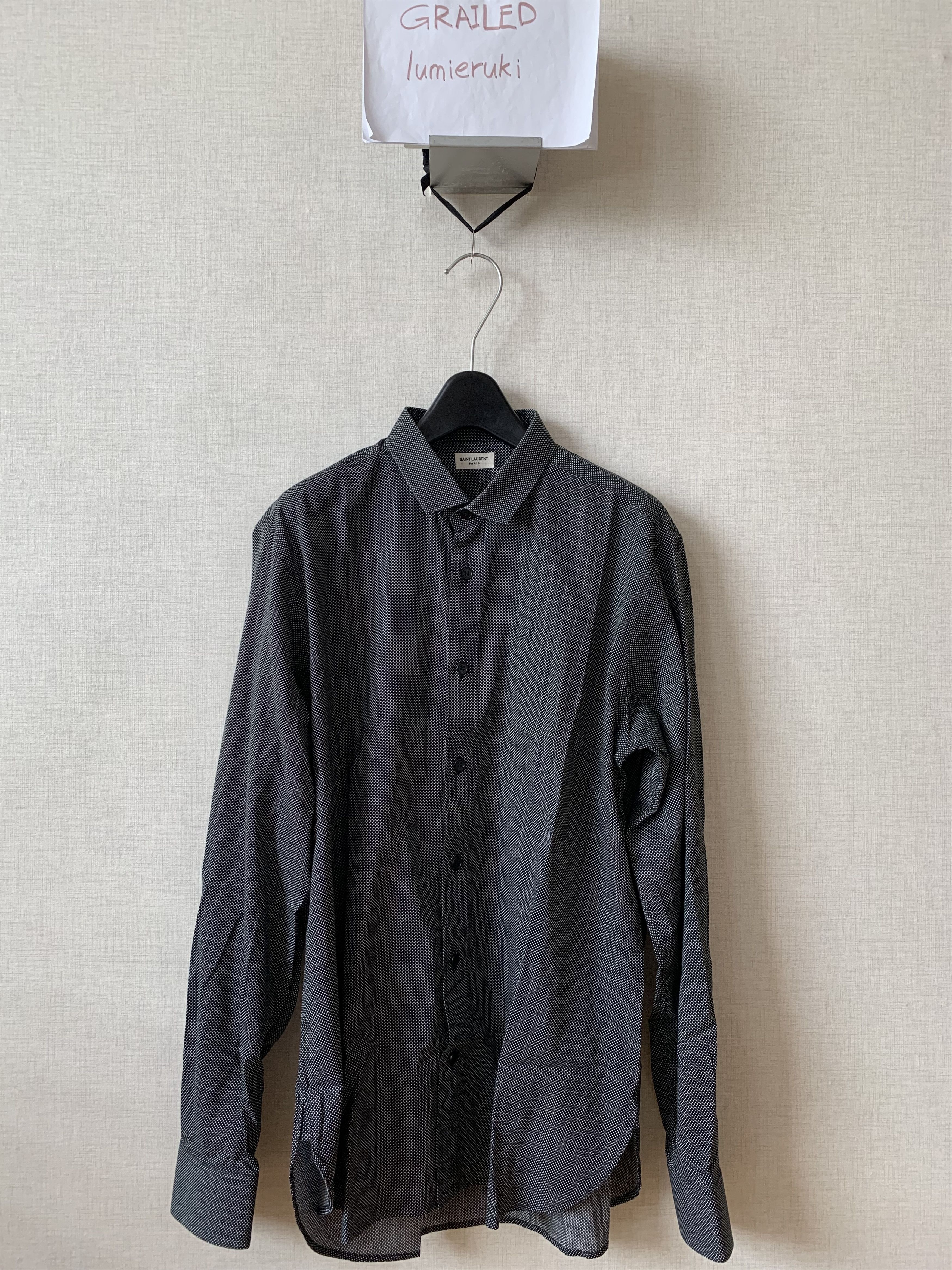 Saint Laurent Paris 13SS Black / White Dots Shirts Size US M / EU 48-50 / 2 - 2 Thumbnail
