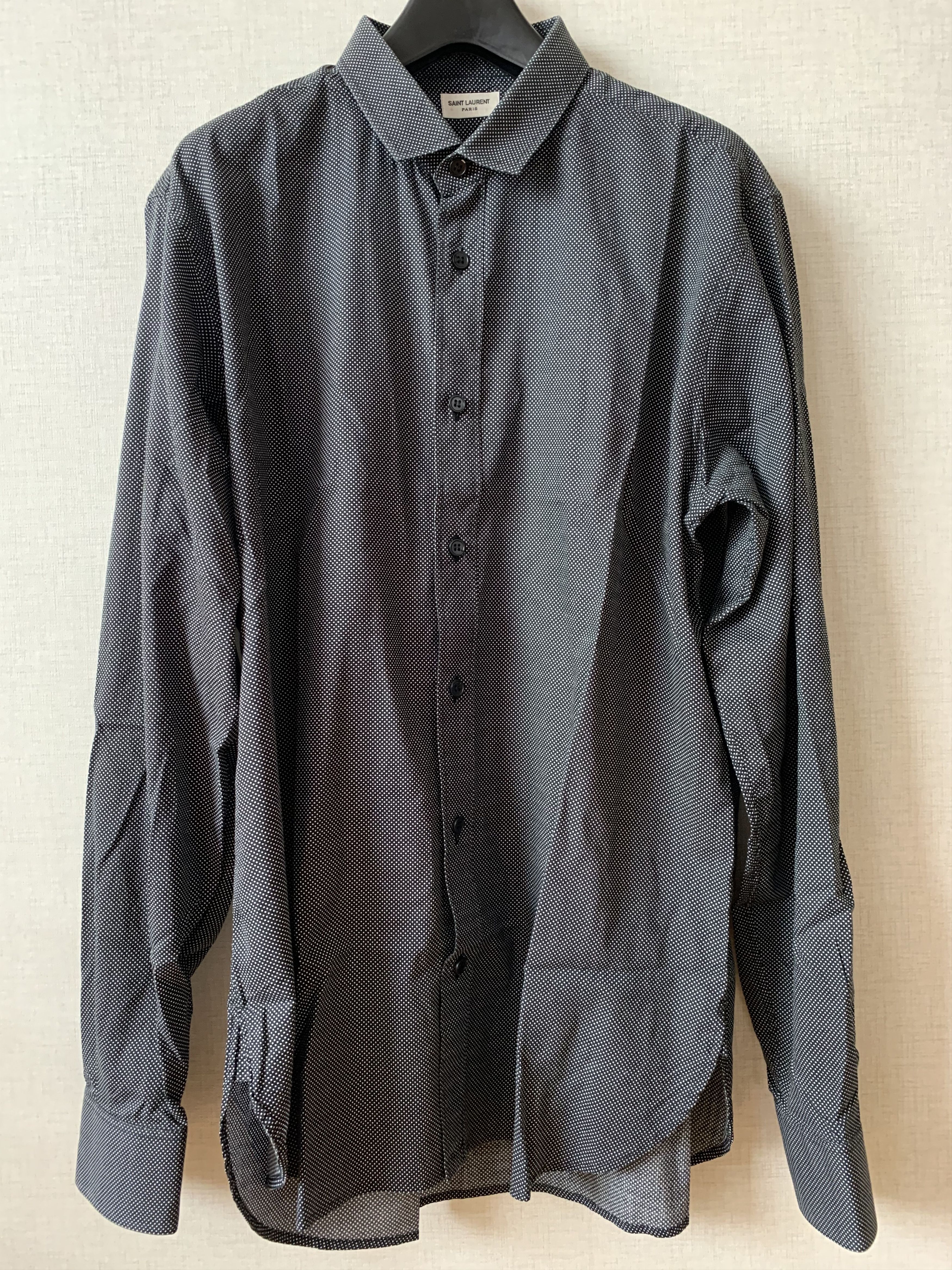 Saint Laurent Paris 13SS Black / White Dots Shirts Size US M / EU 48-50 / 2 - 1 Thumbnail