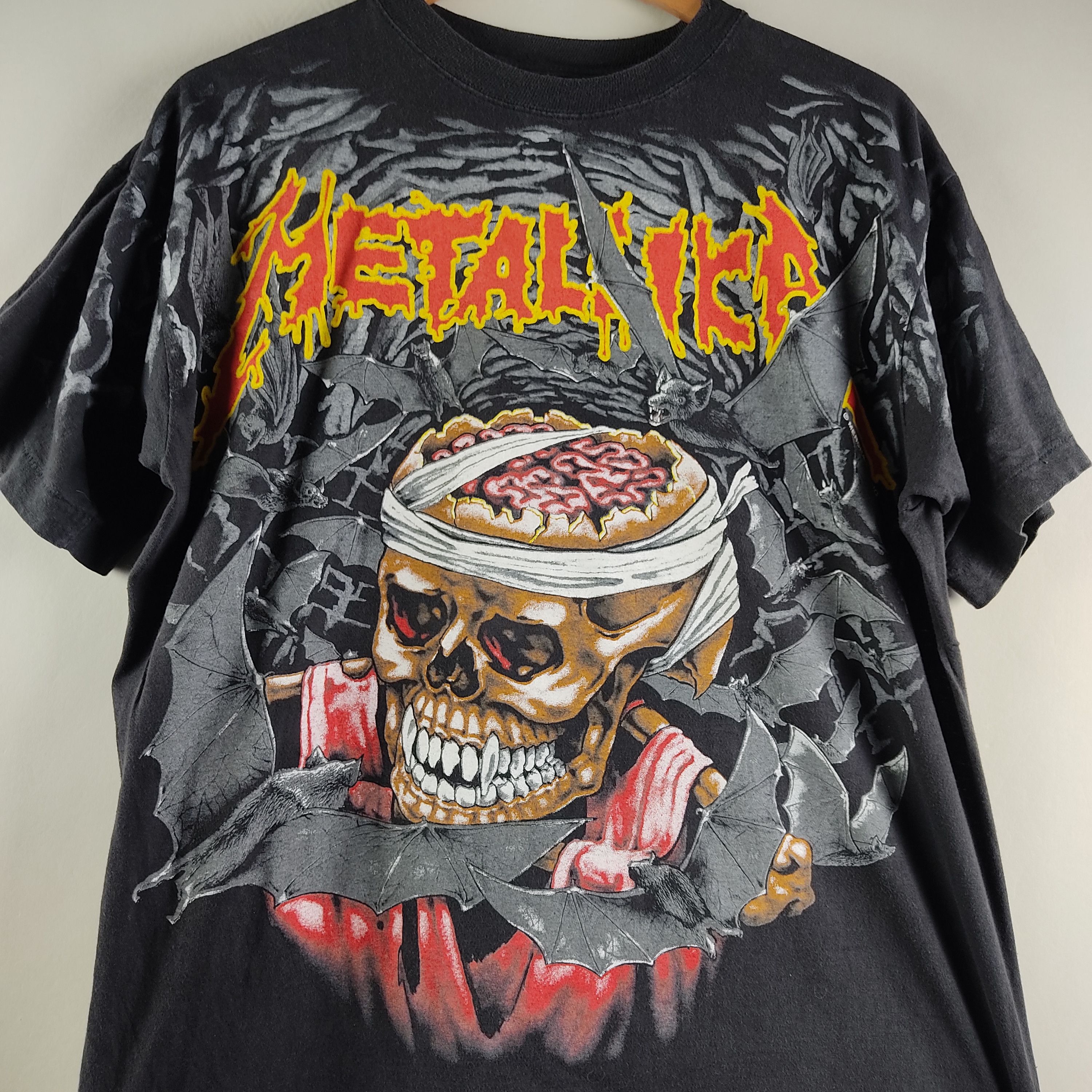 Band Tees × Metallica × Vintage 90's Metallica all over print Size US XL / EU 56 / 4 - 2 Thumbnail