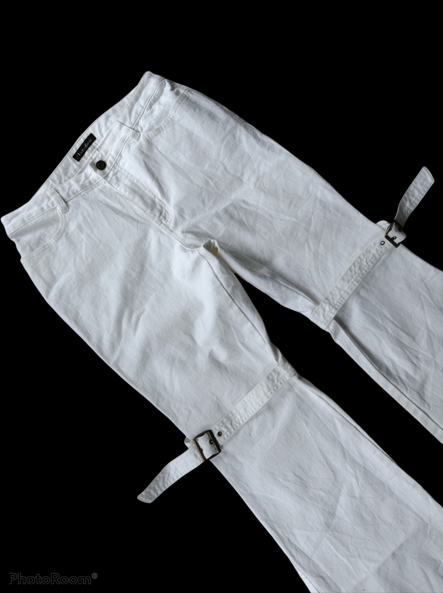 Issey Miyake × Seditionaries × Tete Homme BONDAGE FLARE LIVRE CLAIRE PANTS Size US 28 / EU 44 - 3 Thumbnail