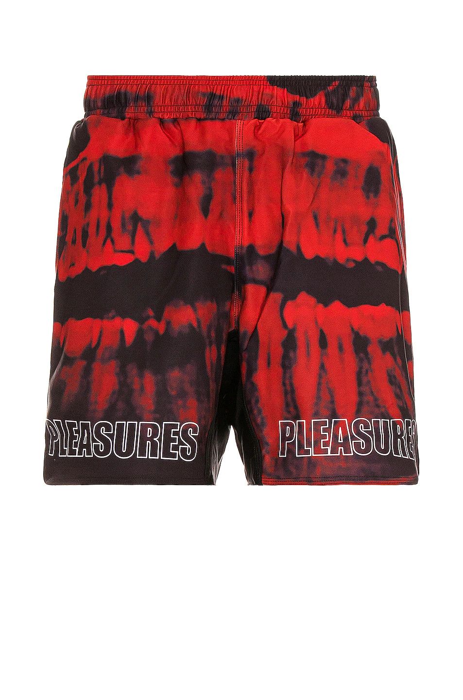 Image of Pleasures Teeth Workout Shorts S in Red, Men's (Size 30)