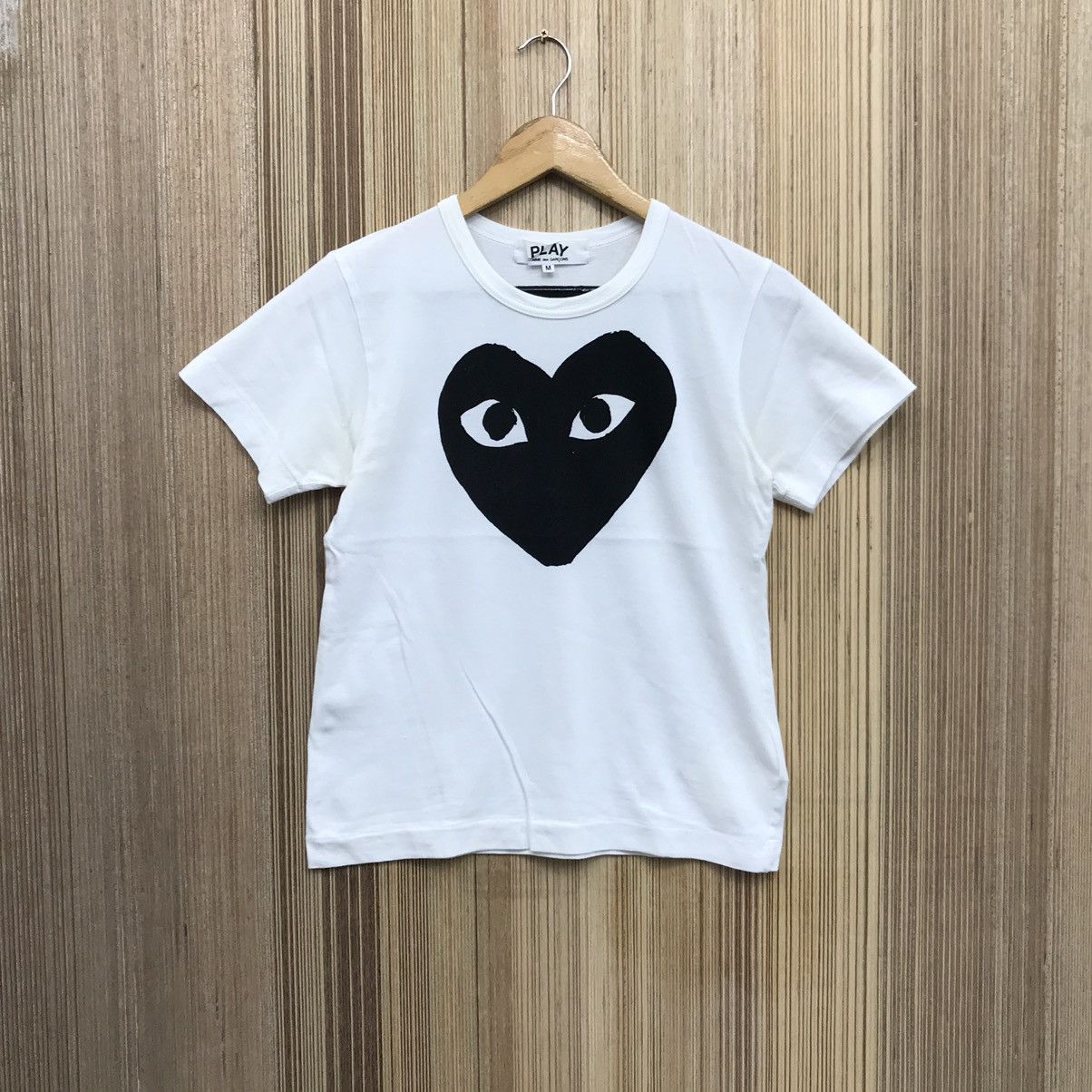 image of Comme Des Garcons Play Comme Des Garçons Tee Shirt in White, Men's (Size XS)