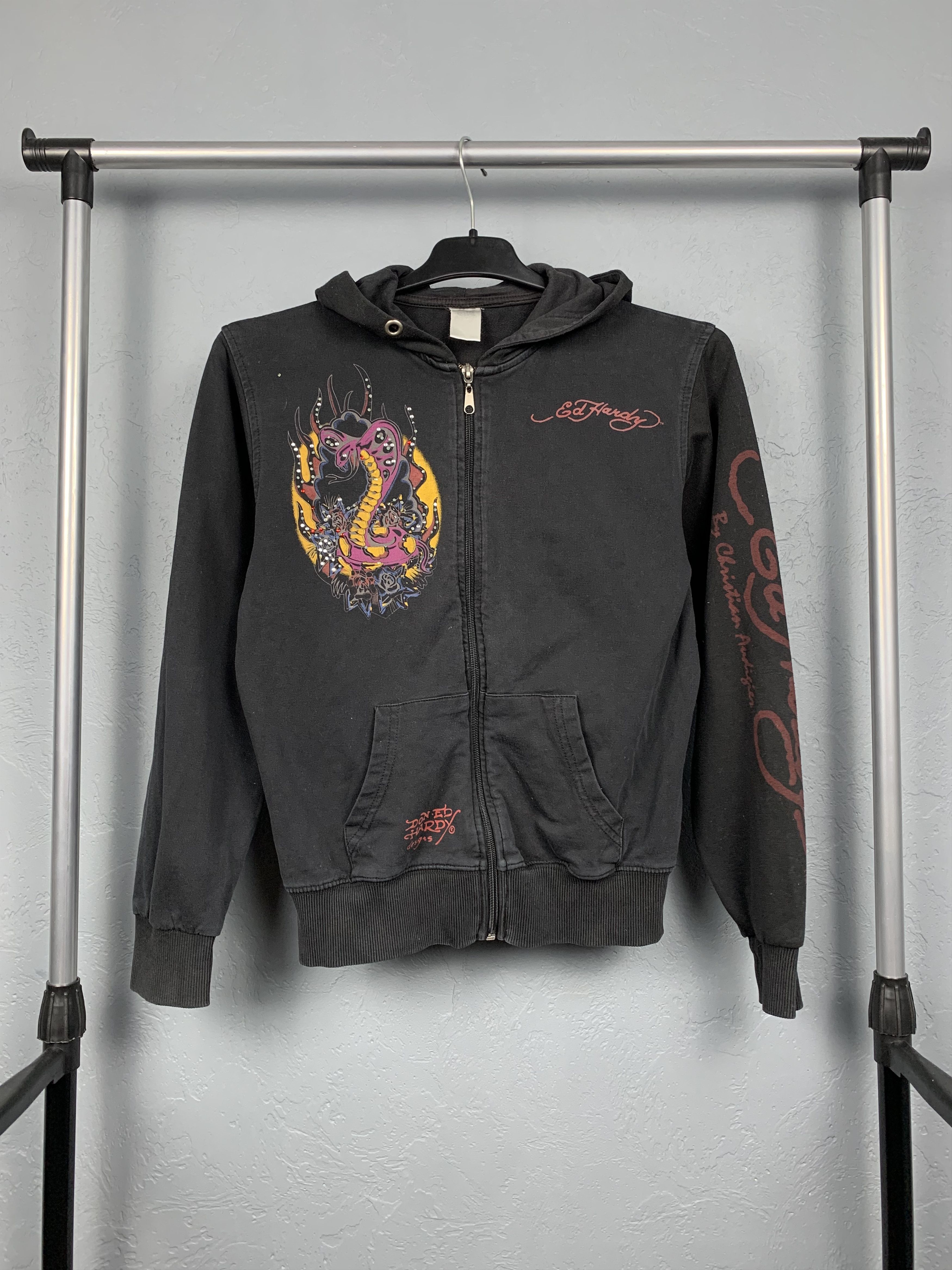 Christian Audigier × Ed Hardy × Vintage Ed Hardy by Christian Audigier Womens Hoodie Size ONE SIZE - 5 Thumbnail