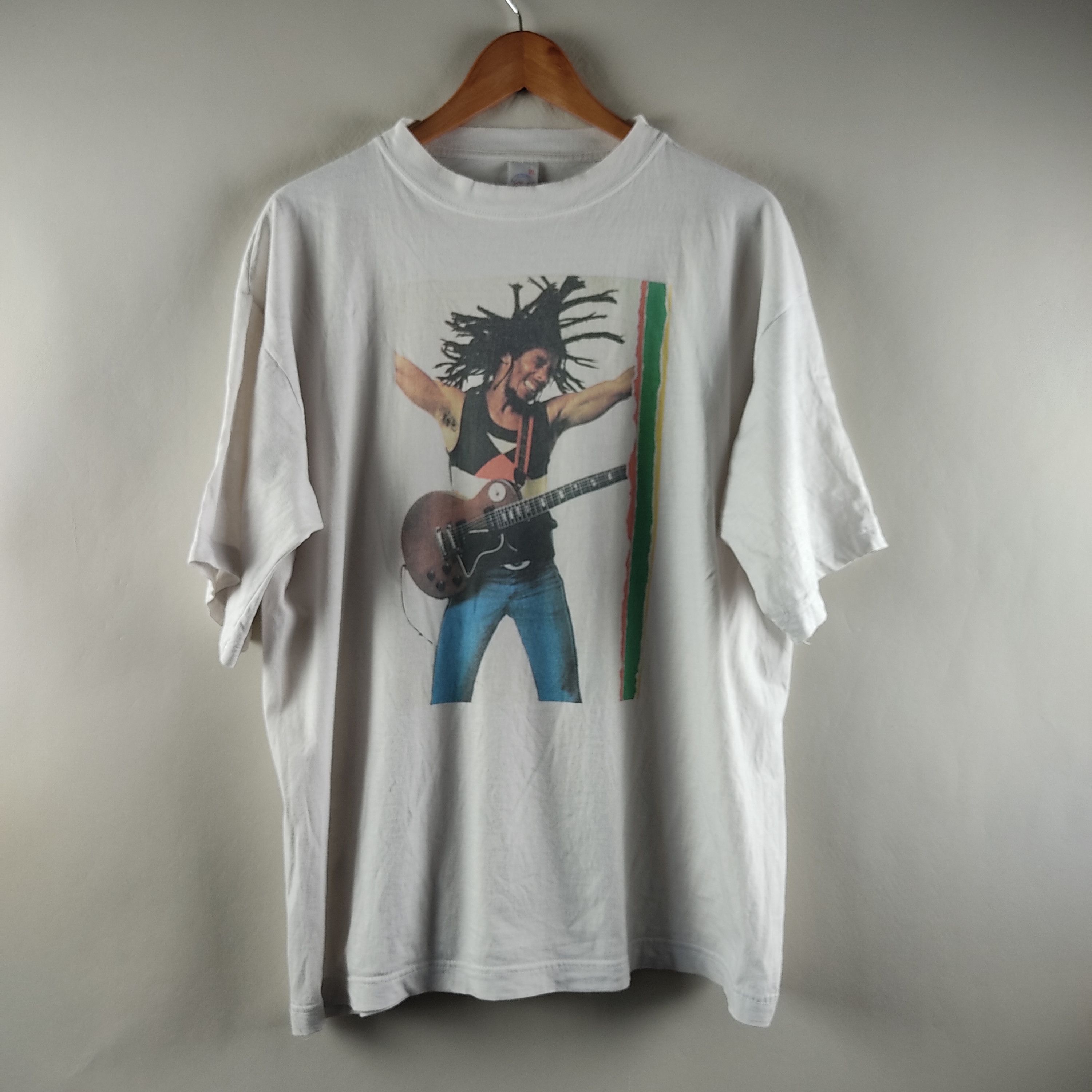 image of Band Tees x Bob Marley 90's Bob Marley in White, Men's (Size XL)