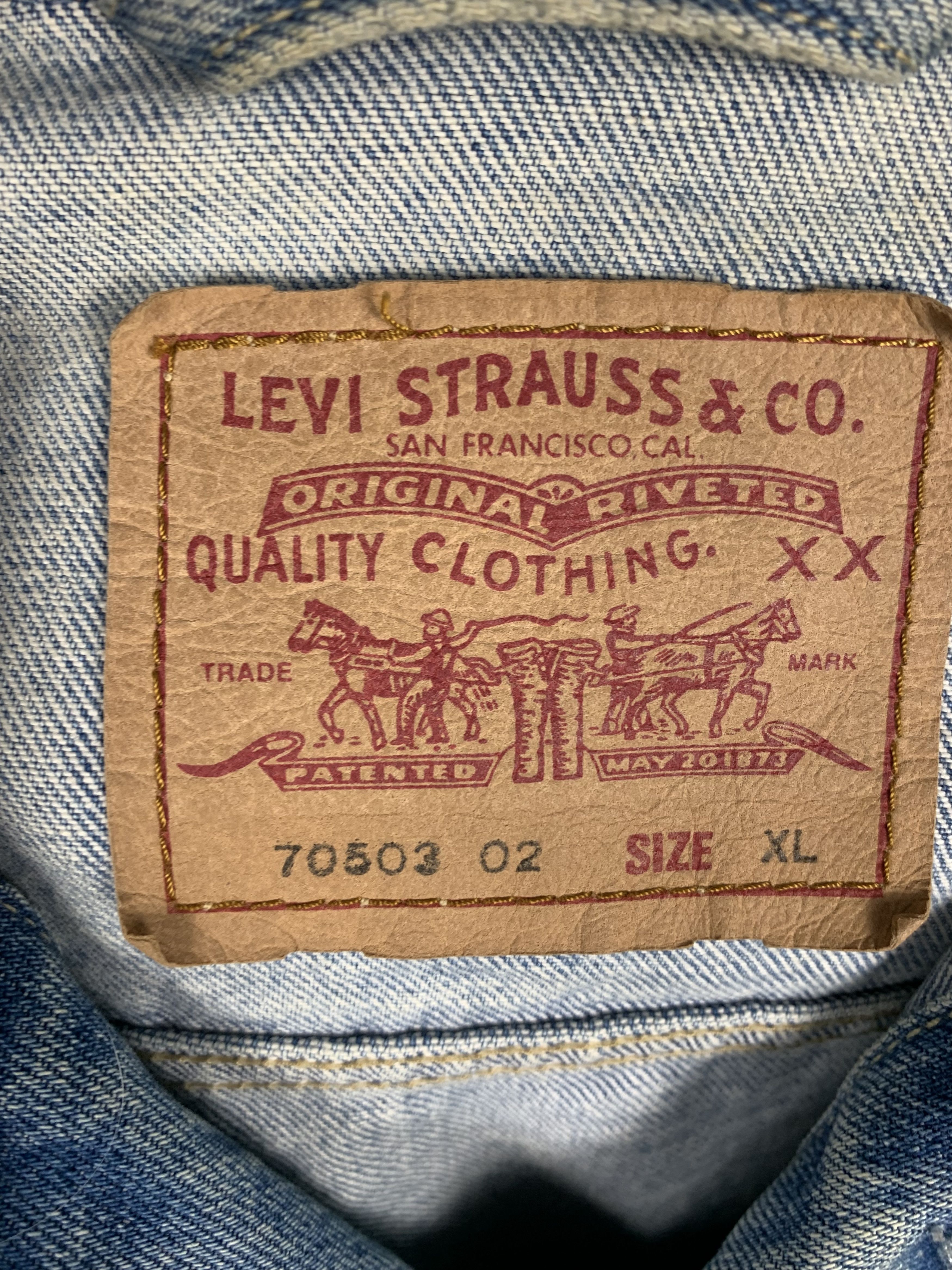 Levi's Levis Vintage Denim Jacket Made in Italy Size US XL / EU 56 / 4 - 4 Thumbnail