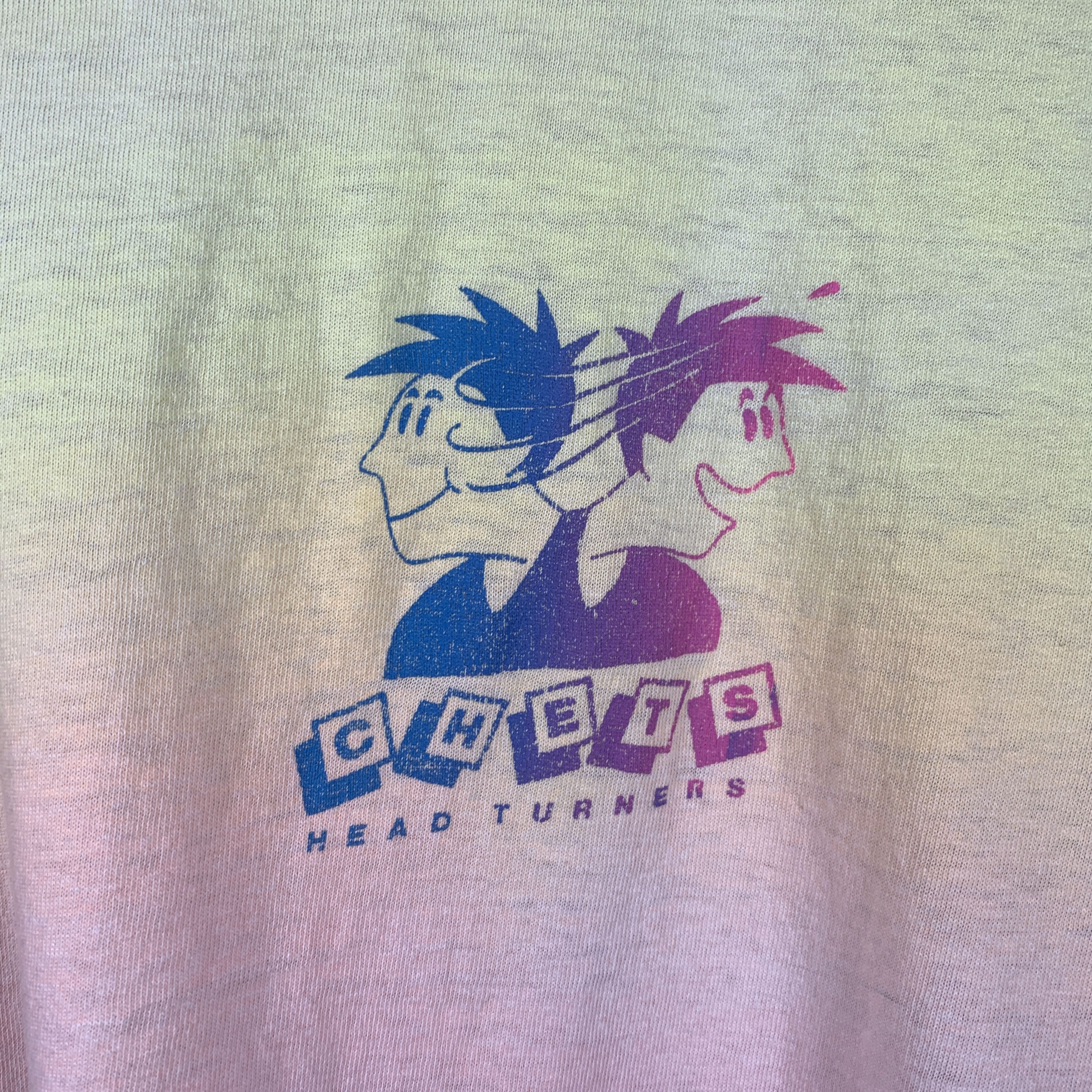 Vintage 90s Chets Headturners Neon Ombre Faded Shirt Travis style Size US M / EU 48-50 / 2 - 4 Thumbnail