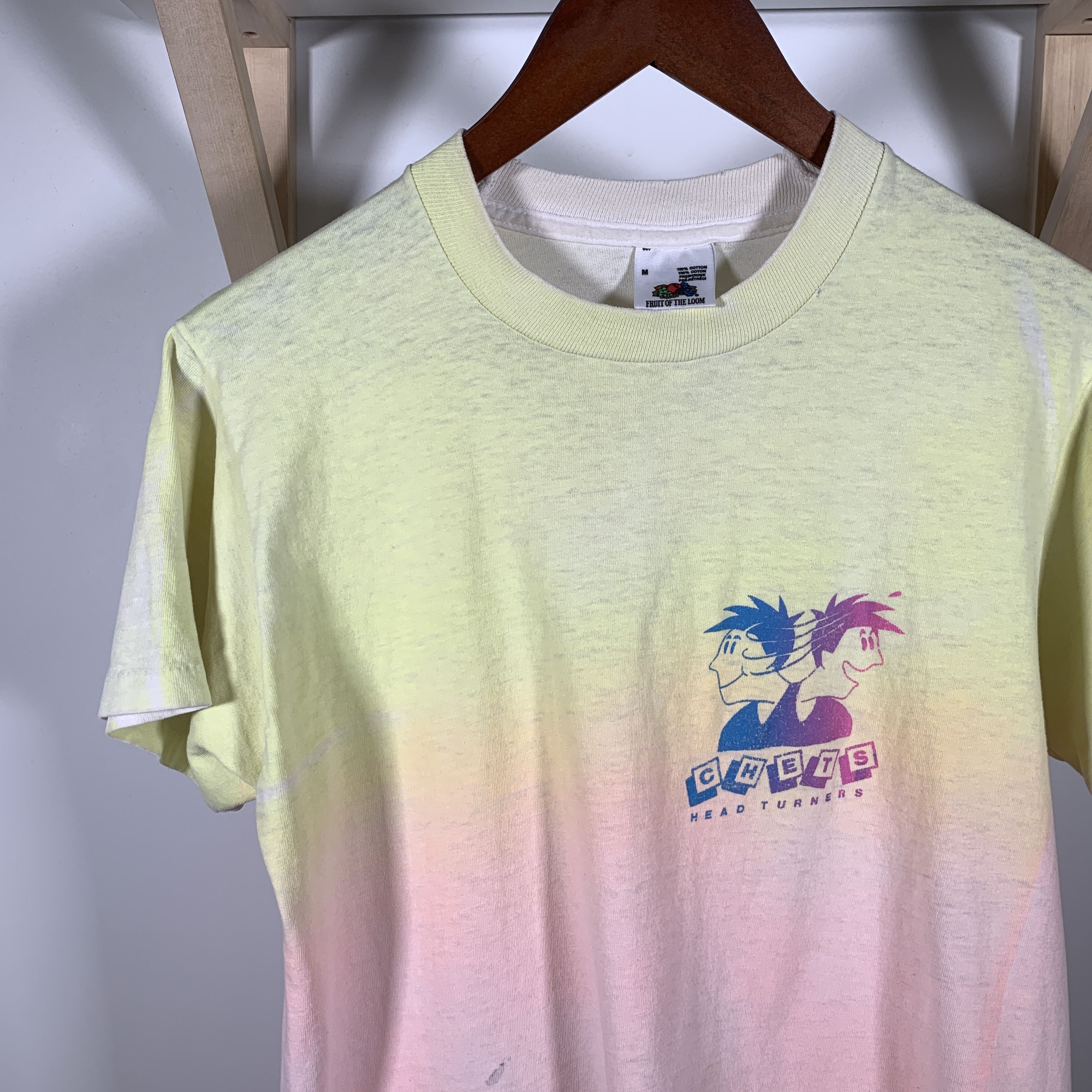 Vintage 90s Chets Headturners Neon Ombre Faded Shirt Travis style Size US M / EU 48-50 / 2 - 9 Thumbnail