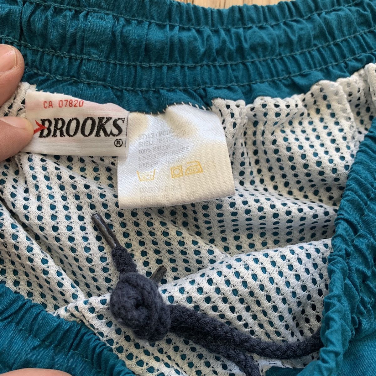 Brooks × Vintage Vintage 90s Brooks Summer Swim Shorts Travis Kanye Style Size US 35 - 4 Thumbnail