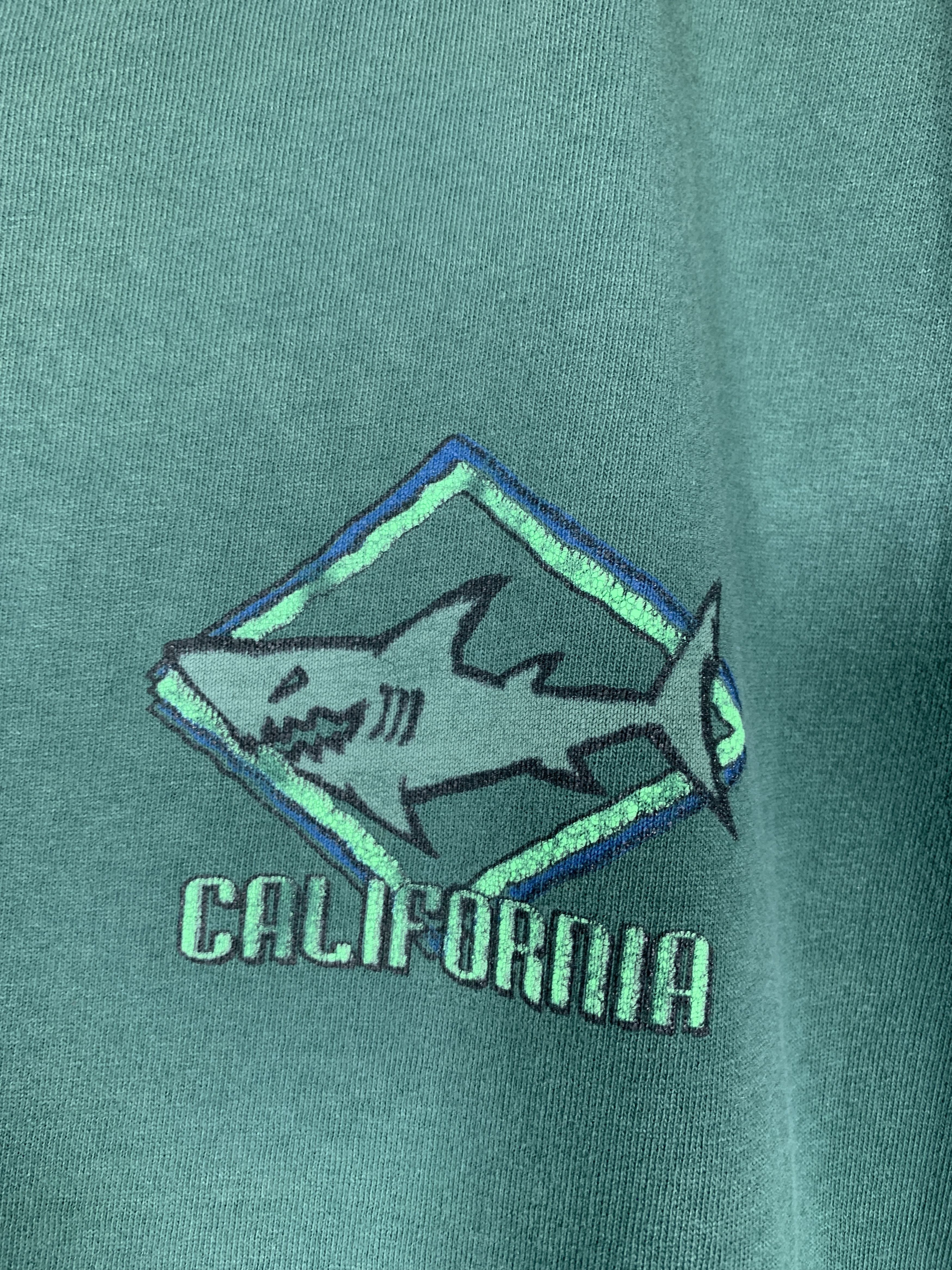Vintage Faded 90s San Diego Beach Neon Shark T Shirt Nature Size US L / EU 52-54 / 3 - 6 Thumbnail