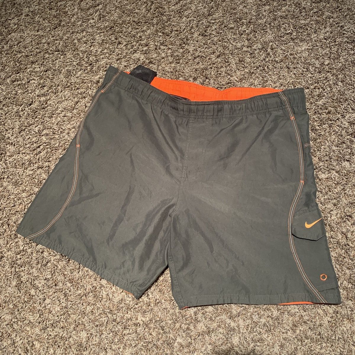 Nike × Vintage VIntage Nike Tech Cargo Swim Wear Shorts Travis Kanye Style Size US 36 / EU 52 - 1 Thumbnail
