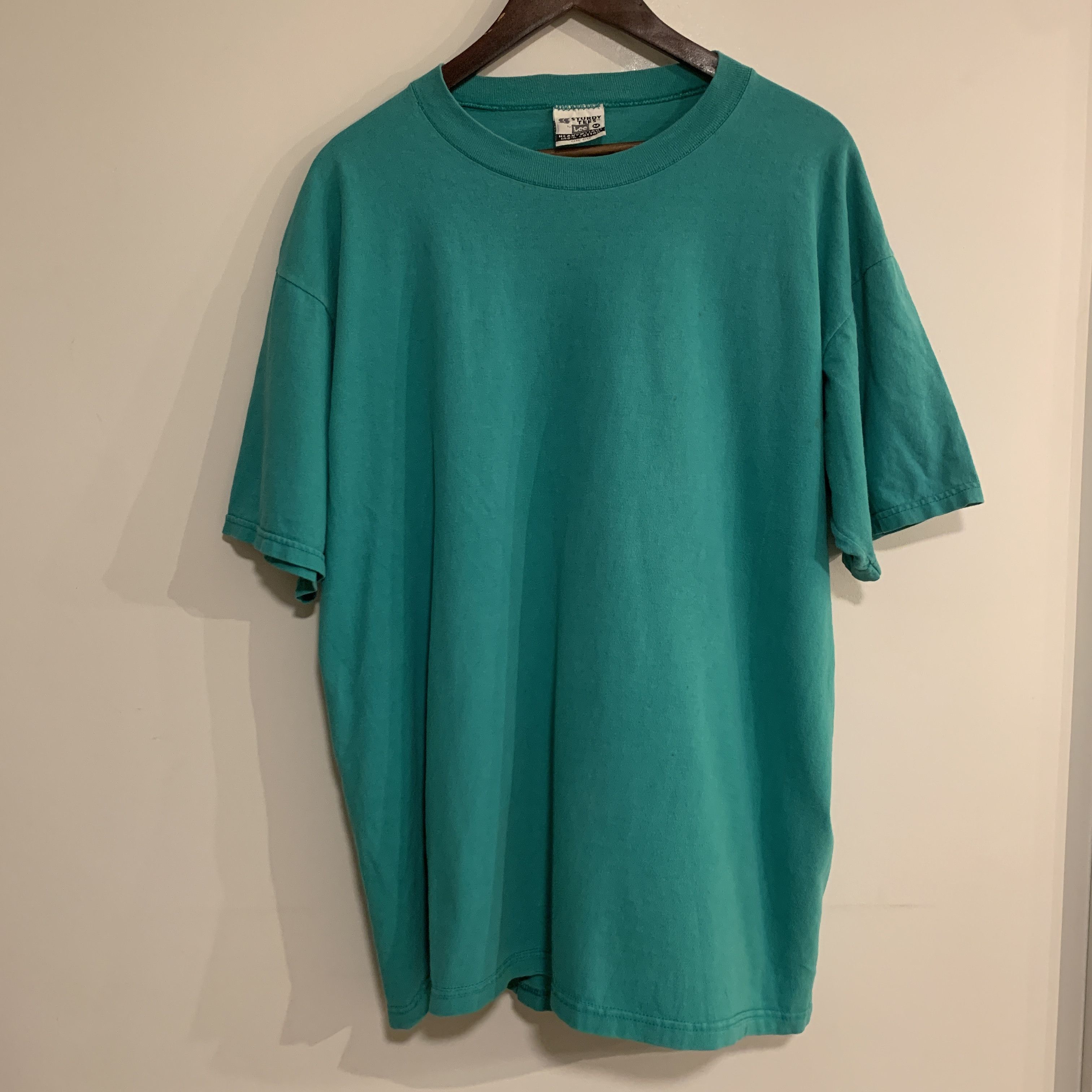 Lee × Vintage 90s Lee Heavyweight Blank T Shirt Travis Kanye Style Size US XL / EU 56 / 4 - 1 Thumbnail