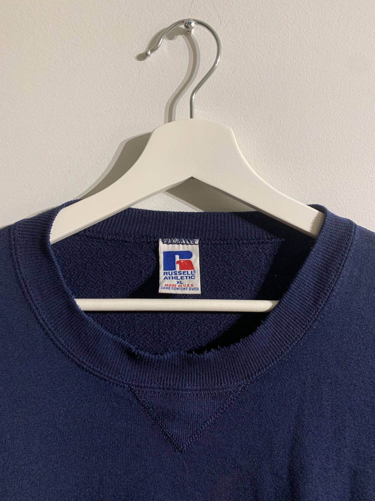 Russell Athletic × Vintage 90s Russell Athletic USA Made Blank Crew sweater Travis Size US XL / EU 56 / 4 - 3 Thumbnail