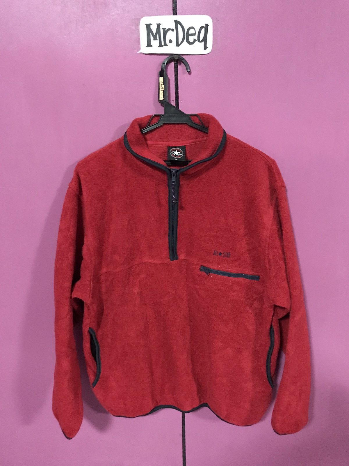 Converse CONVERSE RED SIZE M FLEECE SWEATSHIRT Size US M / EU 48-50 / 2 - 2 Thumbnail