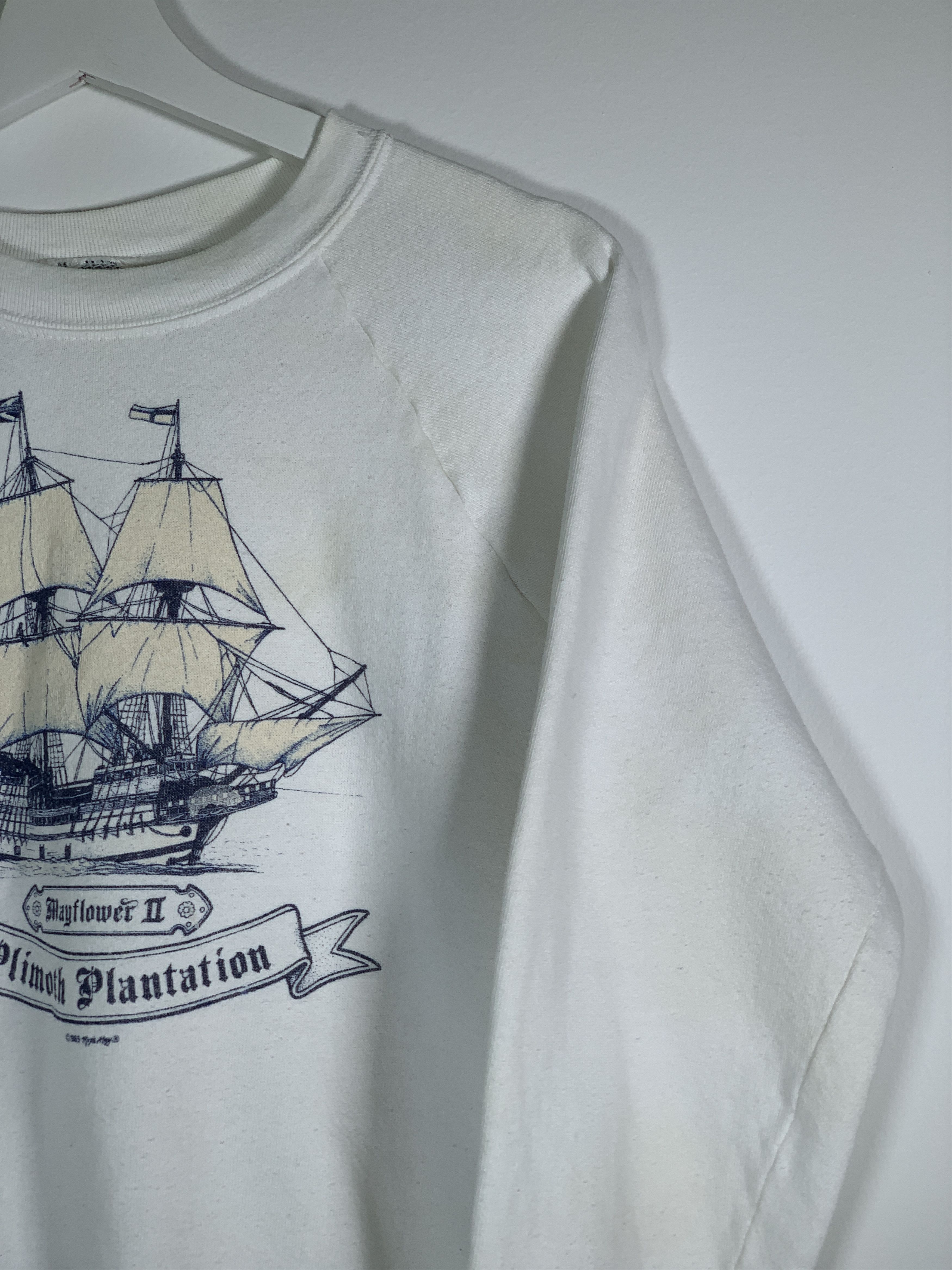 Vintage 1985 Mayflower Plimouth Plantation Crew Sweatshirt USA FOTL Size US S / EU 44-46 / 1 - 8 Thumbnail