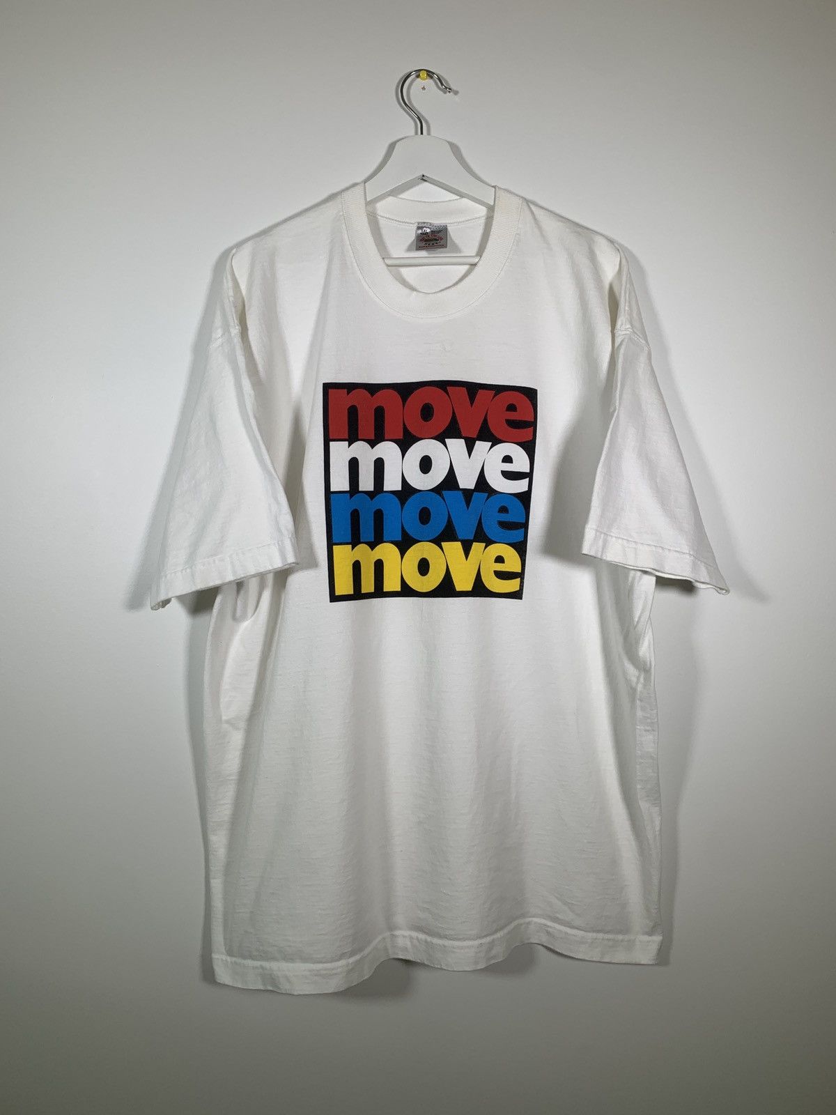 Fruit Of The Loom Vintage FOTL 80s 90s Move Health Mania Shirt Fitness 1990s Size US XXL / EU 58 / 5 - 1 Thumbnail