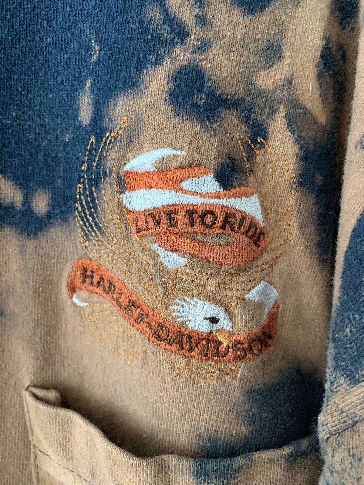 Harley Davidson × Vintage 90s Harley Davidson Custom USA Made Pckt shirt Travis Style Size US XXL / EU 58 / 5 - 5 Thumbnail