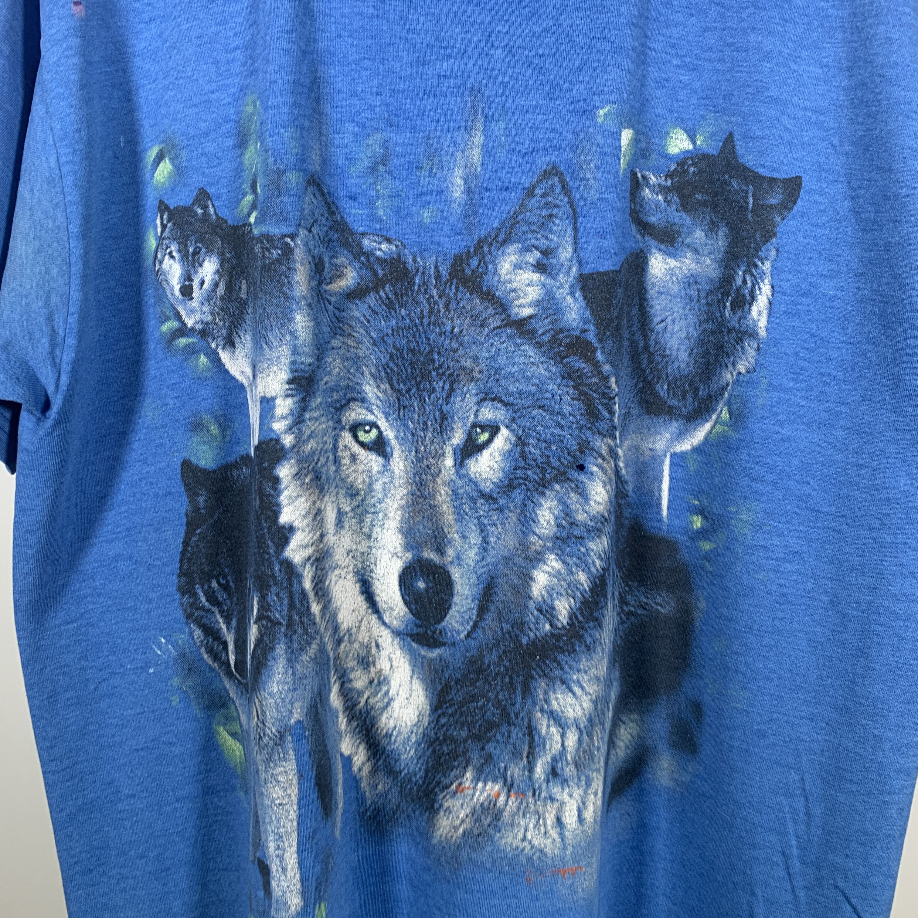 Vintage 80s 90s Wolf Animal Nature Wolves T Shirt Travis Uzi Style Size US XL / EU 56 / 4 - 11 Thumbnail
