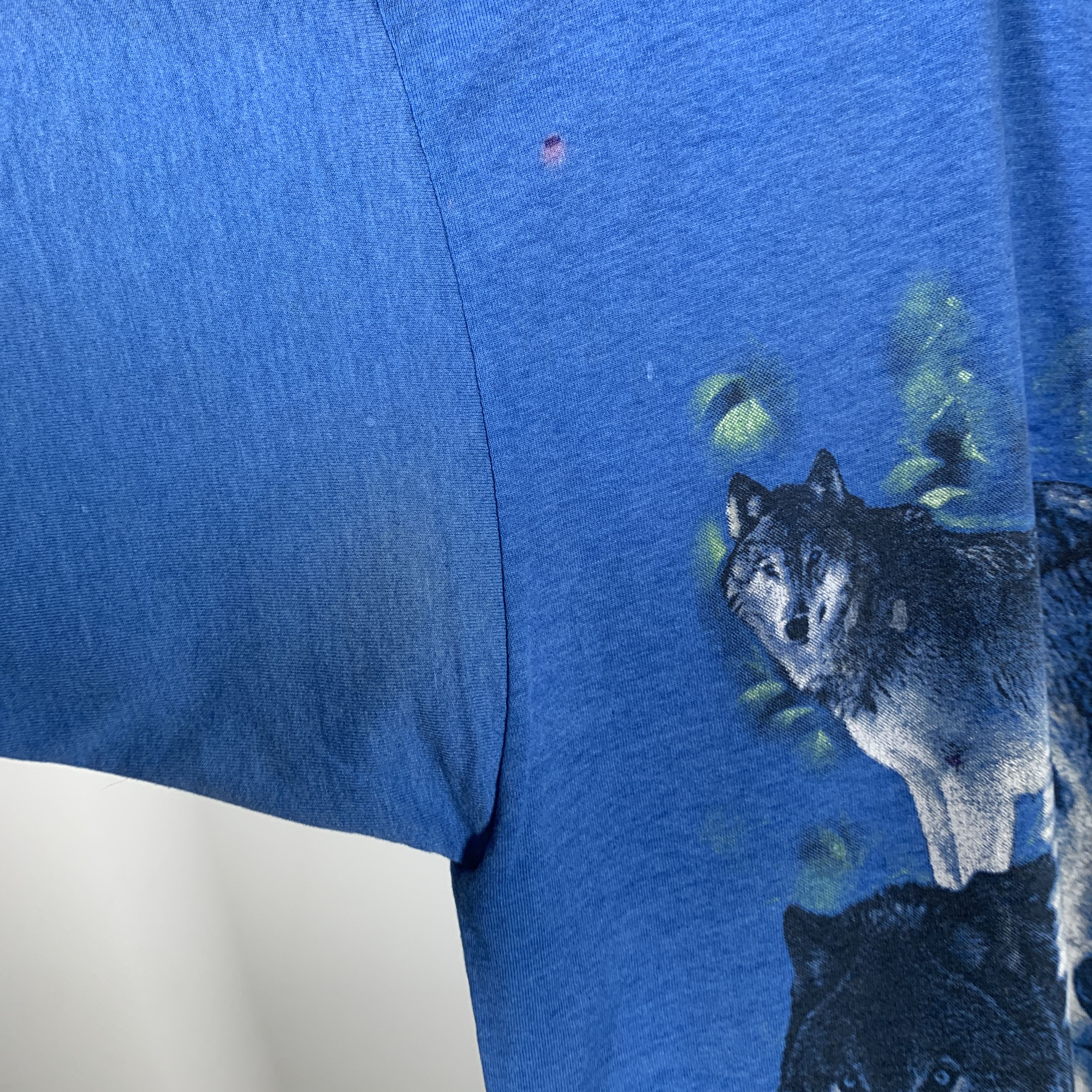 Vintage 80s 90s Wolf Animal Nature Wolves T Shirt Travis Uzi Style Size US XL / EU 56 / 4 - 5 Thumbnail
