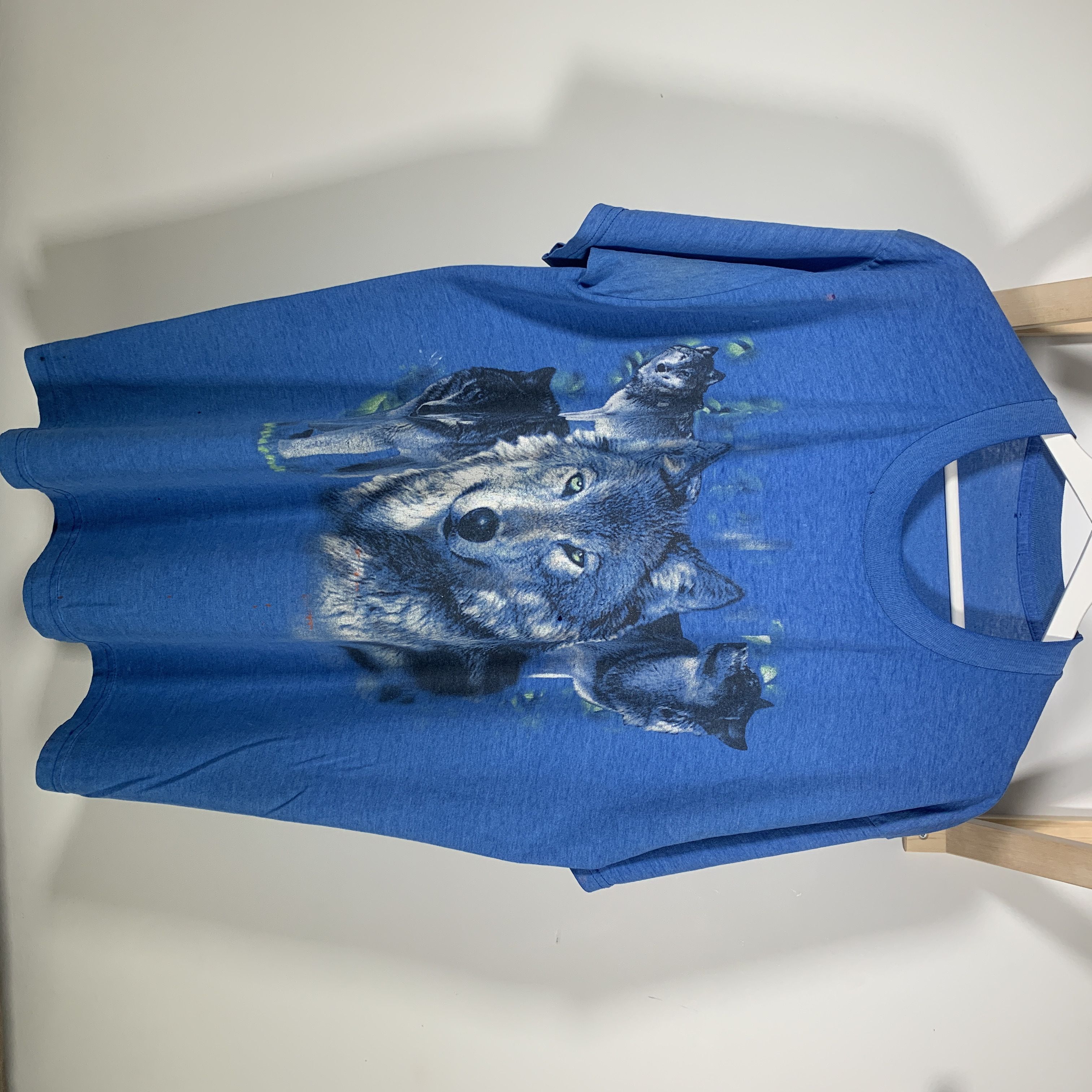 Vintage 80s 90s Wolf Animal Nature Wolves T Shirt Travis Uzi Style Size US XL / EU 56 / 4 - 1 Thumbnail
