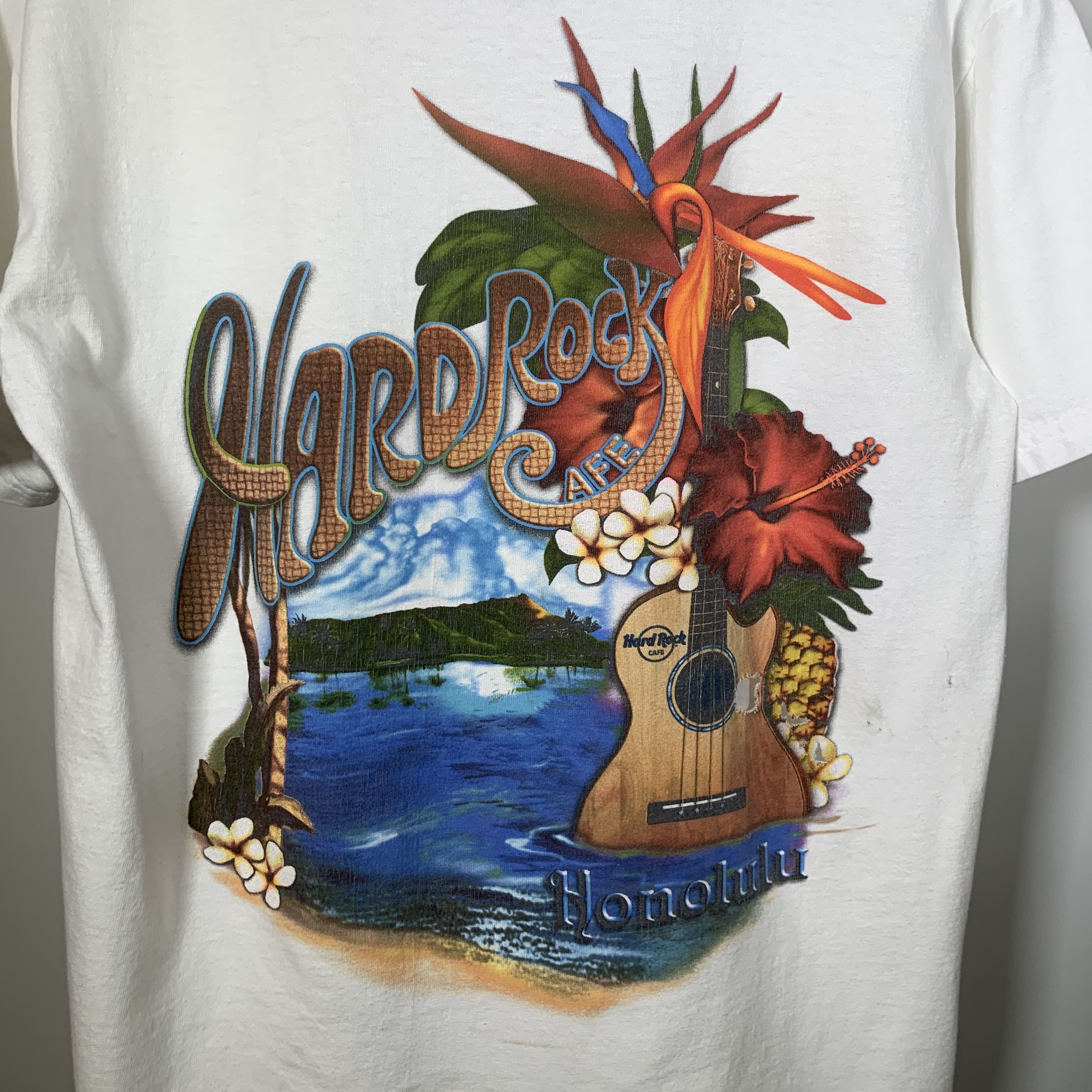 Hard Rock Cafe × Vintage Vintage 90s Hard Rock Cafe Honolulu Kanye Travis Style Size US S / EU 44-46 / 1 - 7 Thumbnail