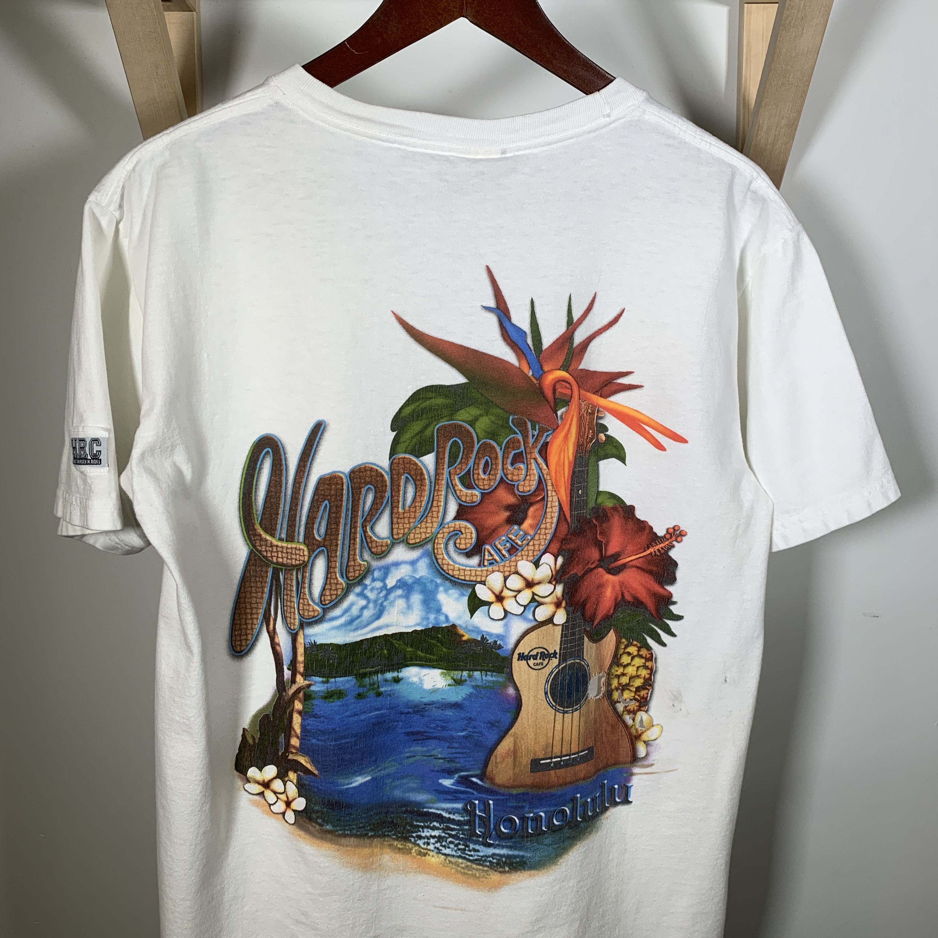Hard Rock Cafe × Vintage Vintage 90s Hard Rock Cafe Honolulu Kanye Travis Style Size US S / EU 44-46 / 1 - 2 Thumbnail
