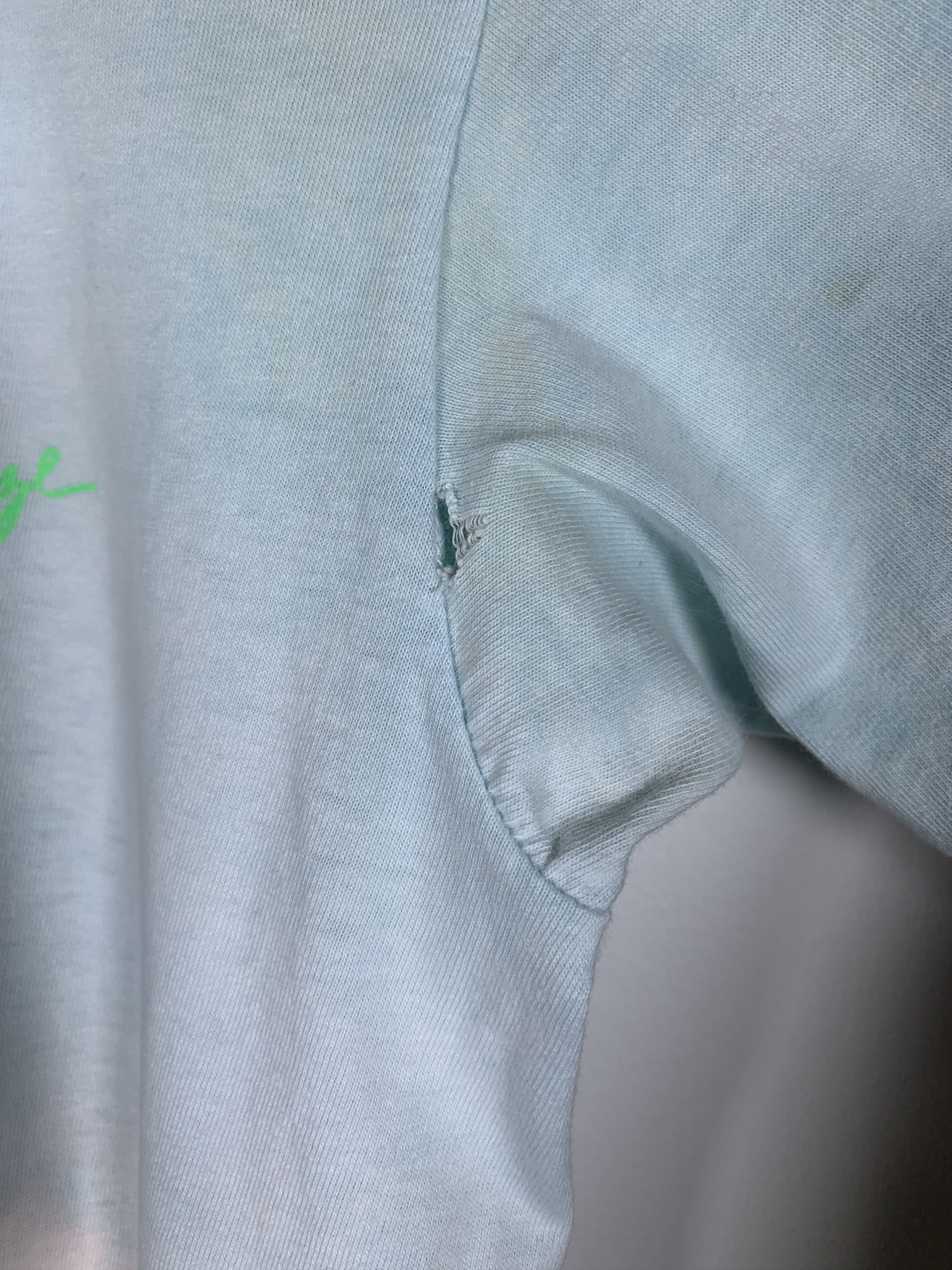 Vintage 1990 Island breeze Tour Tie dye neon single Stitch T Shirt Size US XL / EU 56 / 4 - 2 Thumbnail