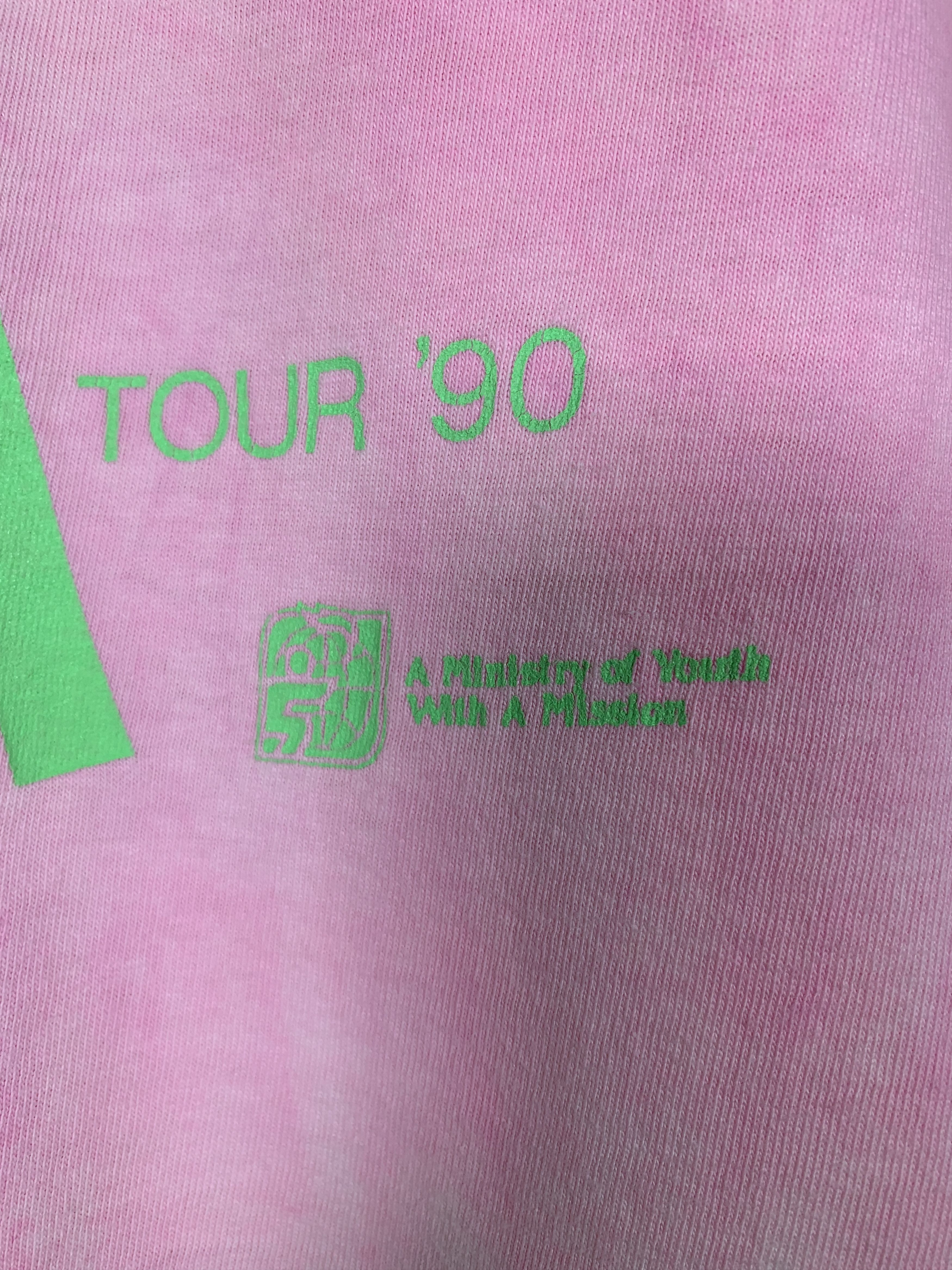 Vintage 1990 Island breeze Tour Tie dye neon single Stitch T Shirt Size US XL / EU 56 / 4 - 8 Thumbnail