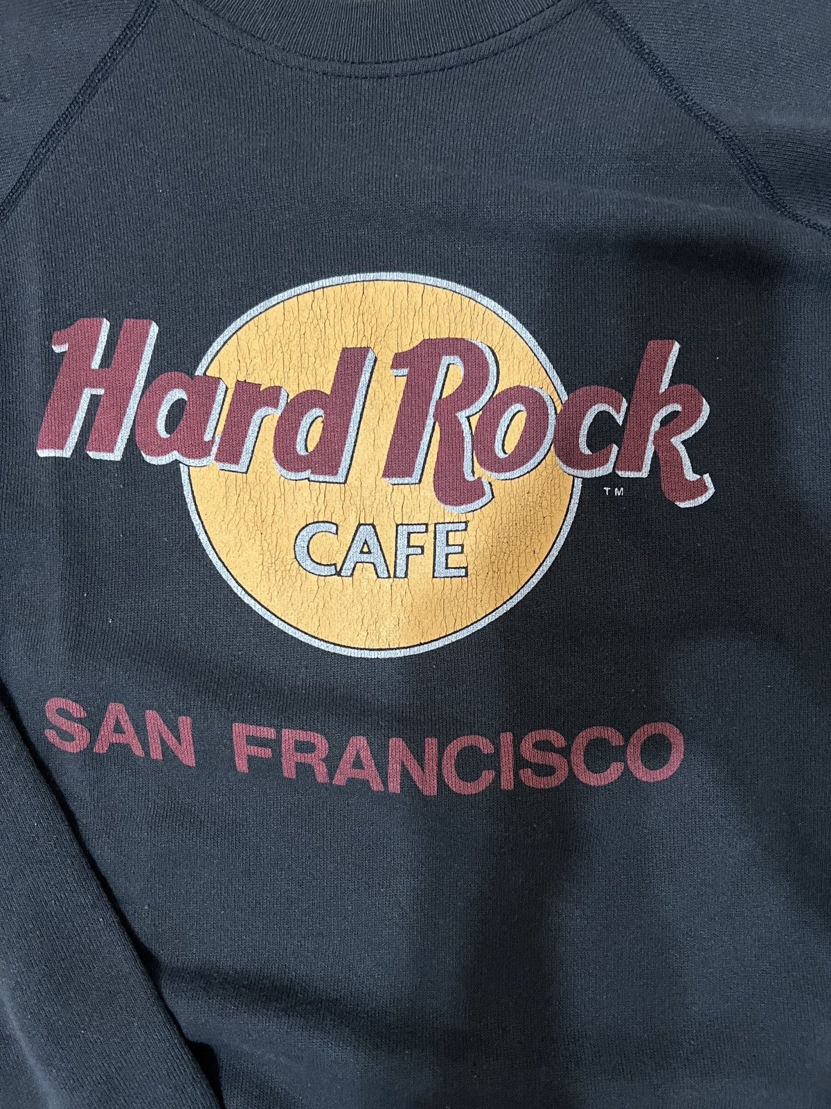 Hanes × Hard Rock Cafe × Vintage Vintage 80s Hard Rock Cafe San Francisco Sweater Black Size US XL / EU 56 / 4 - 2 Thumbnail