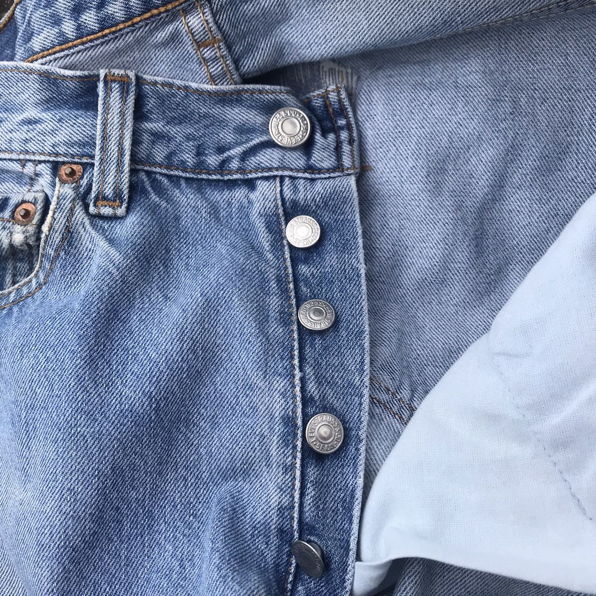 Levi's 90s Levis 501 Distressed Denim Jeans Sakura Size US 32 / EU 48 - 20 Thumbnail